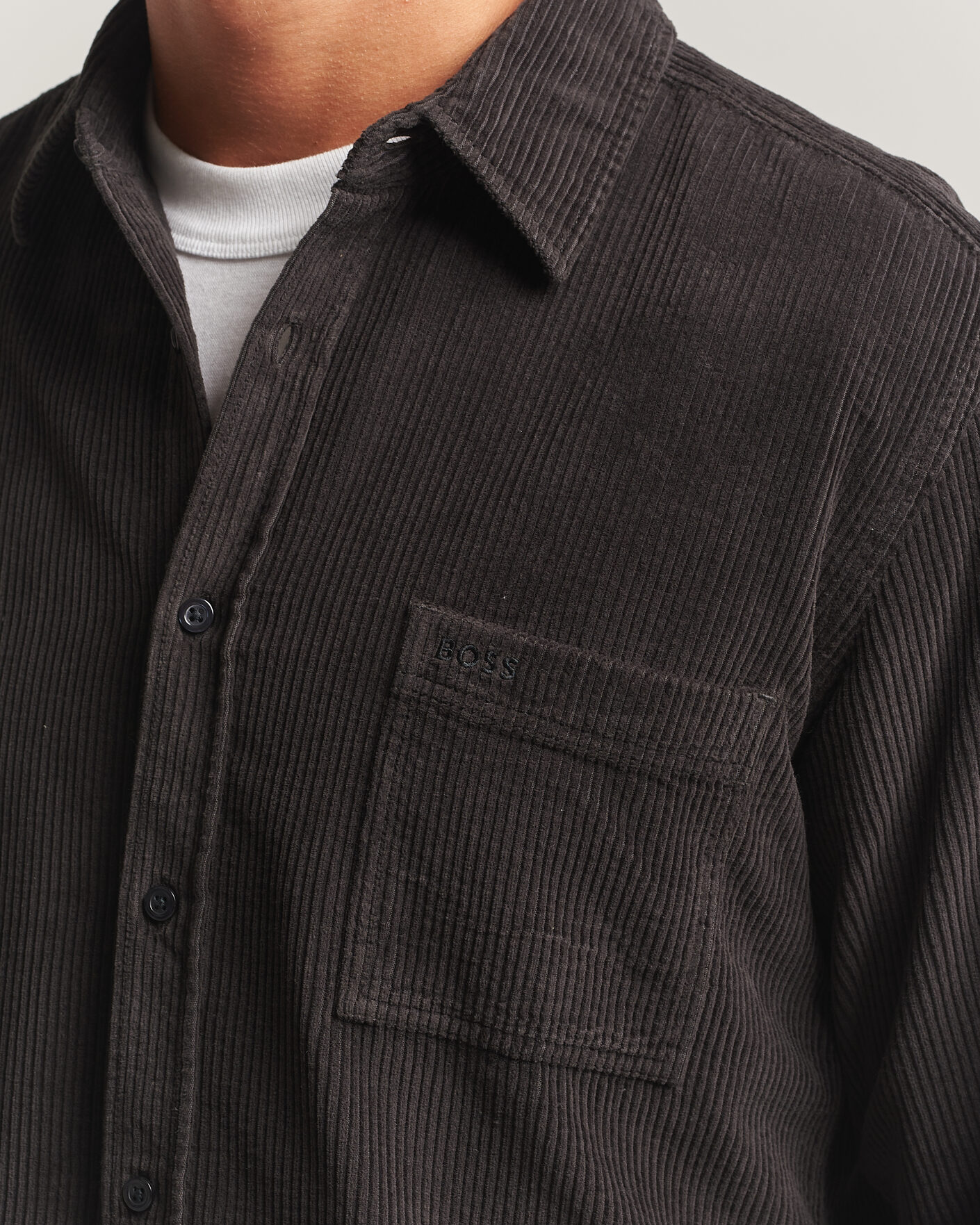 Herr | Skjortor | BOSS ORANGE | Relegant Corduroy Shirt Black