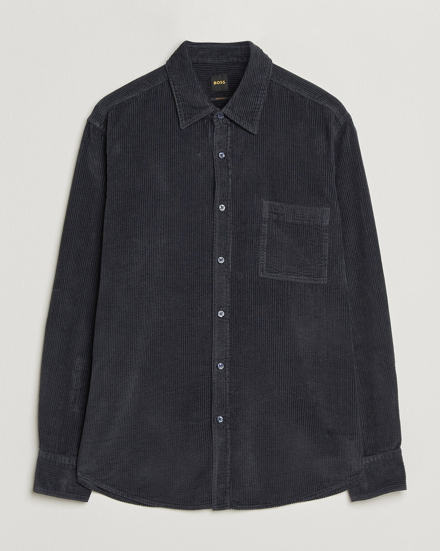Herr | Skjortor | BOSS ORANGE | Relegant Corduroy Shirt Dark Blue