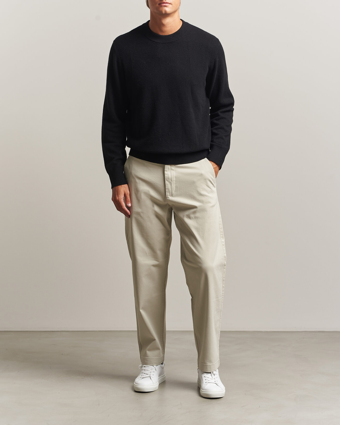 Herr | Byxor | BOSS ORANGE | Cotton Chino Light Beige