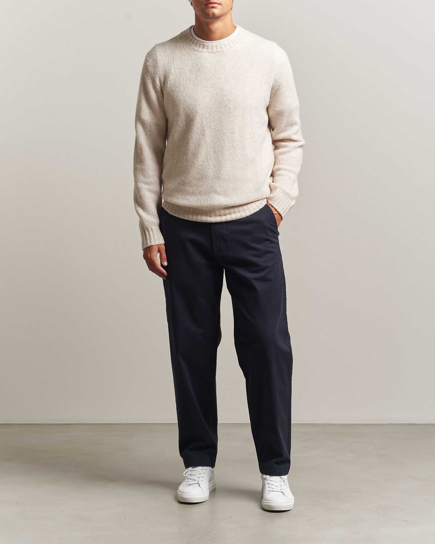 Herr | Byxor | BOSS ORANGE | Cotton Chino Dark Blue