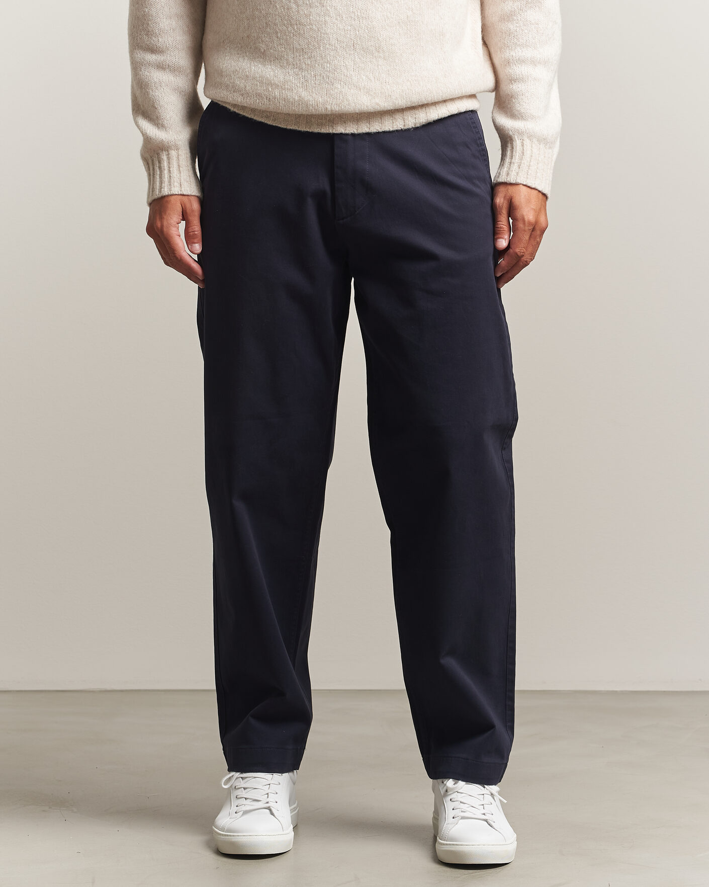 Herr | Byxor | BOSS ORANGE | Cotton Chino Dark Blue