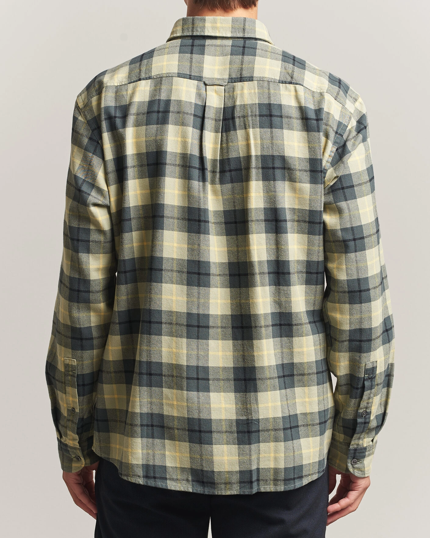 Herr | Skjortor | BOSS ORANGE | Rickert Brushed Cotton Checked Shirt Open Green