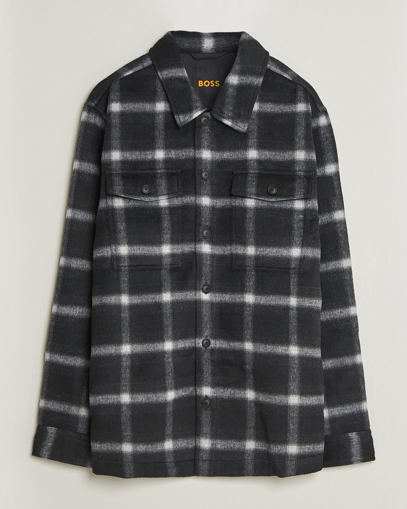 Herr | Jackor | BOSS ORANGE | Losky Flannel Checked Overshirt Black