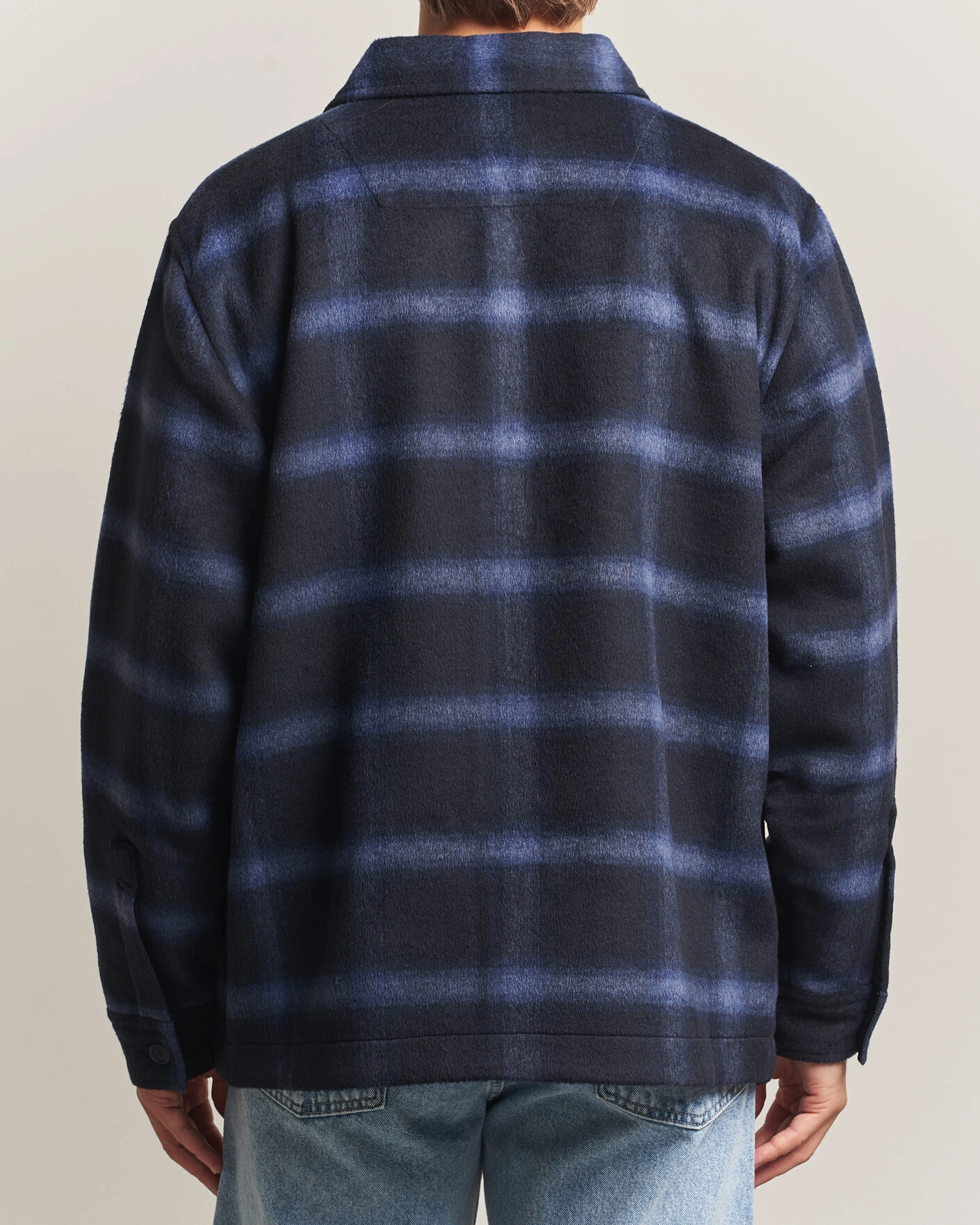 Herr | Jackor | BOSS ORANGE | Losky Flannel Checked Overshirt Dark Blue