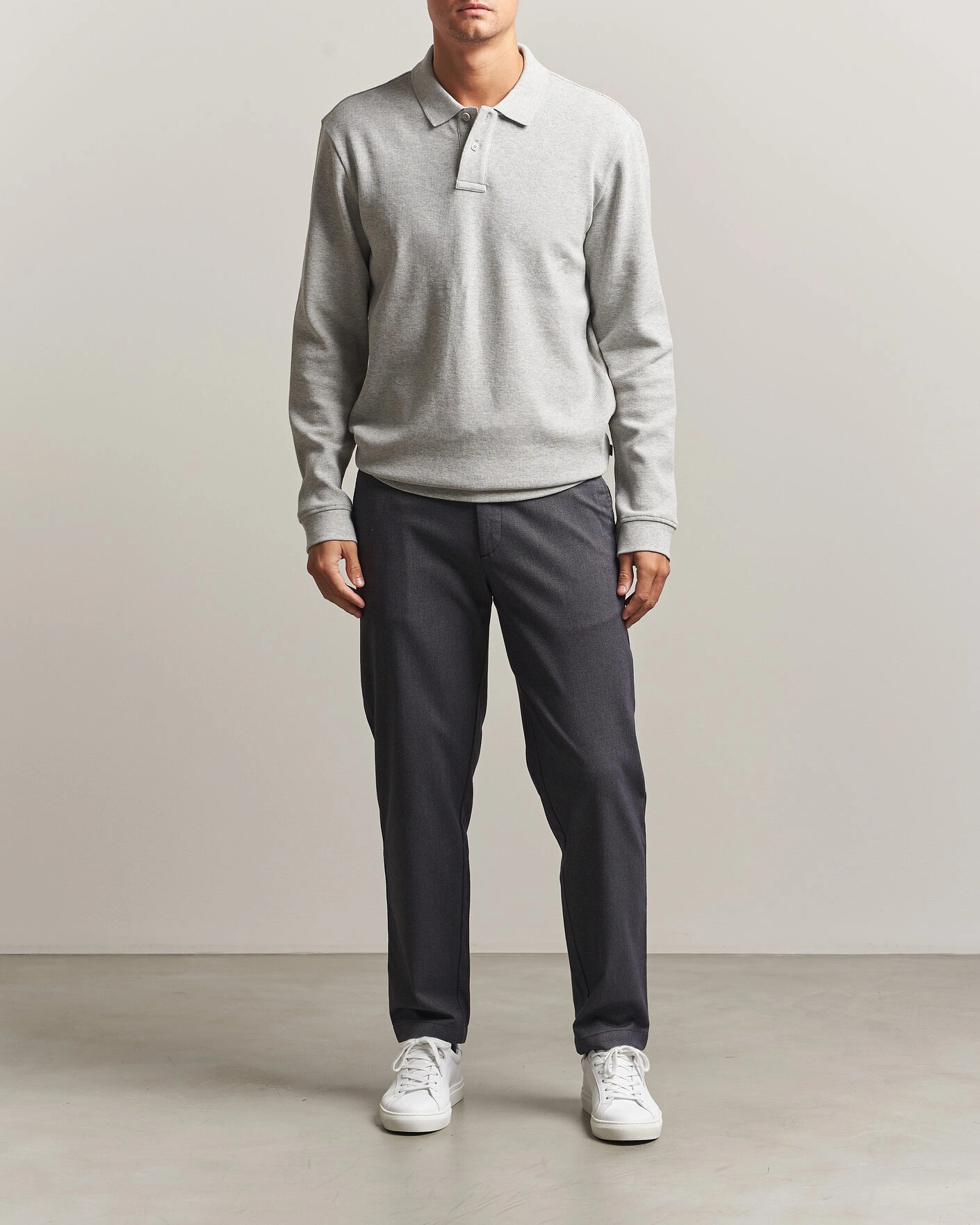 Herr | Tröjor | BOSS ORANGE | Petempesto Polo Sweater Open Grey