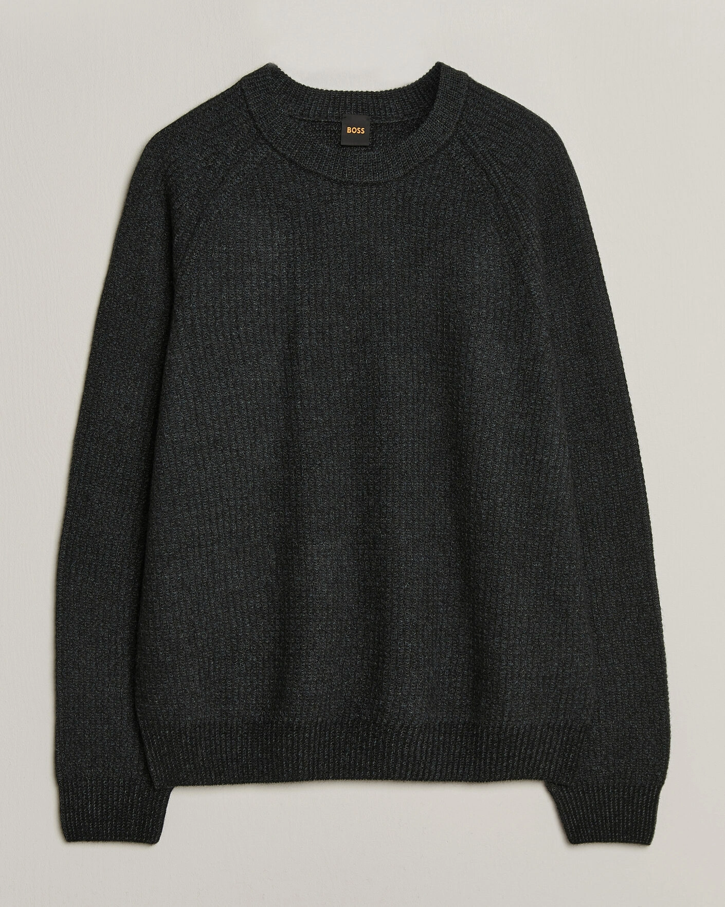 Herr | Tröjor | BOSS ORANGE | Kepler Wool Knitted Sweater Black