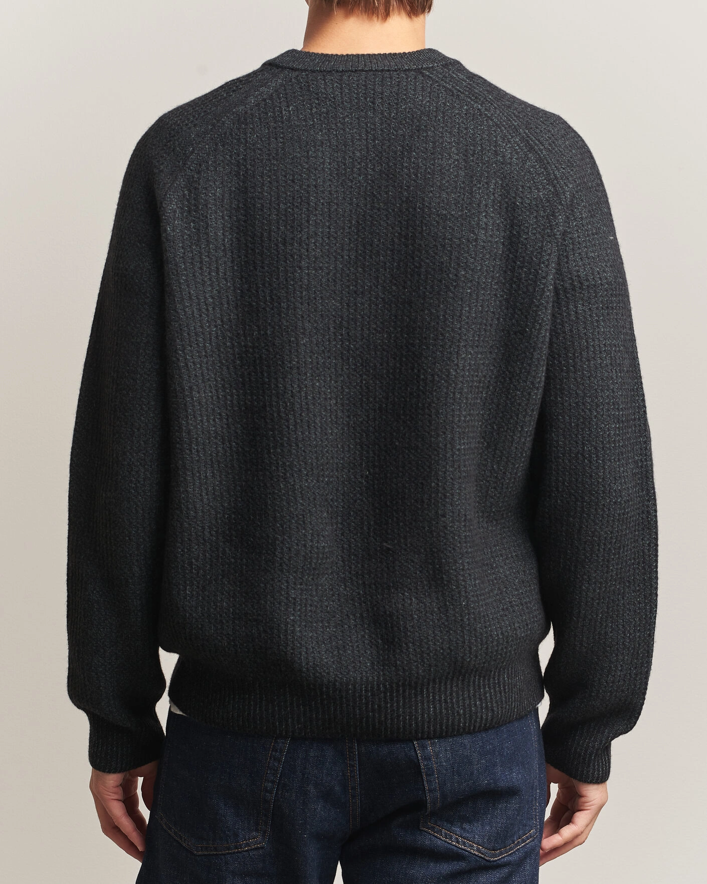 Herr | Tröjor | BOSS ORANGE | Kepler Wool Knitted Sweater Black