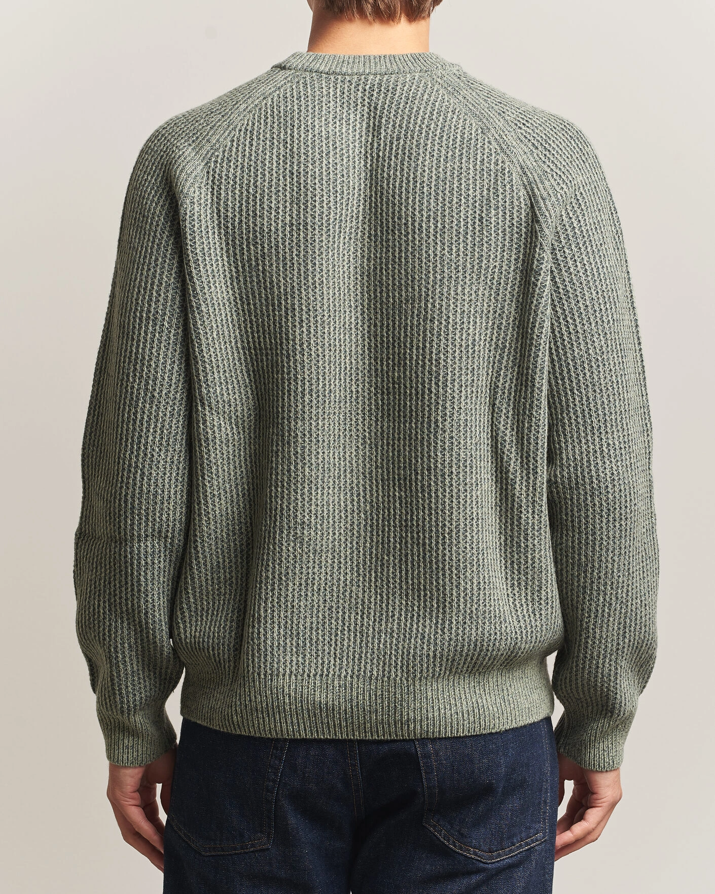 Herr | Tröjor | BOSS ORANGE | Kepler Wool Knitted Sweater Open Green
