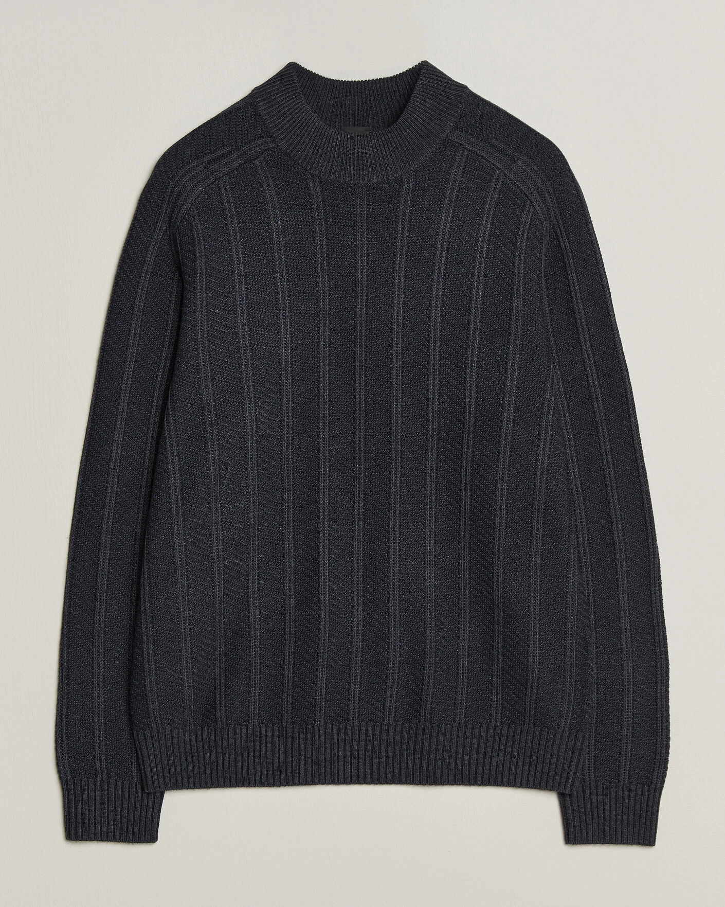 Herr | Tröjor | BOSS ORANGE | Katoolo Wool/Cotton Knitted Turtleneck Dark Blue