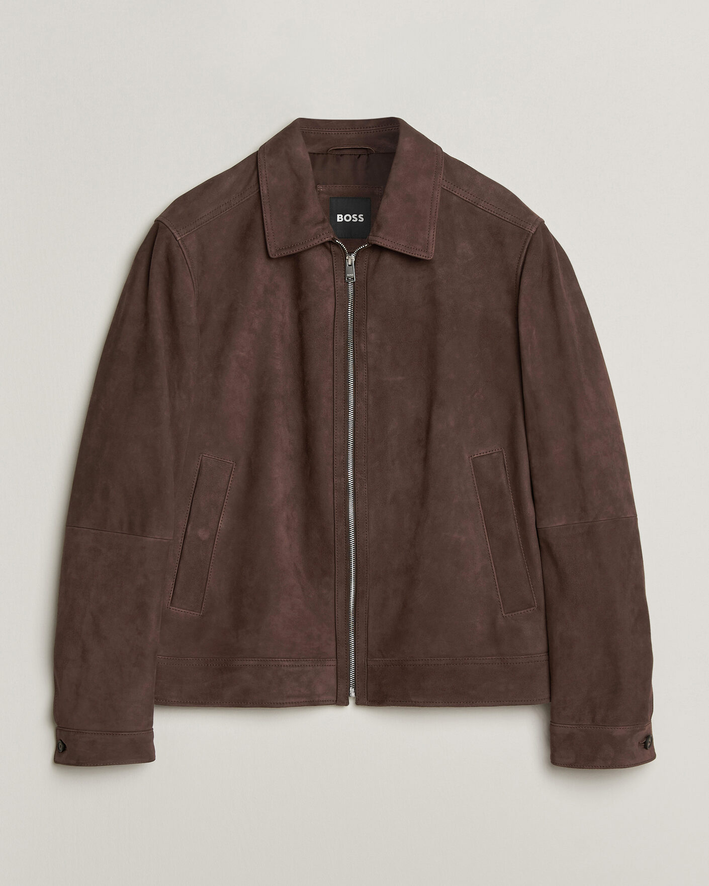 Herr | Jackor | BOSS BLACK | Malbano Suede Jacket Dark Brown