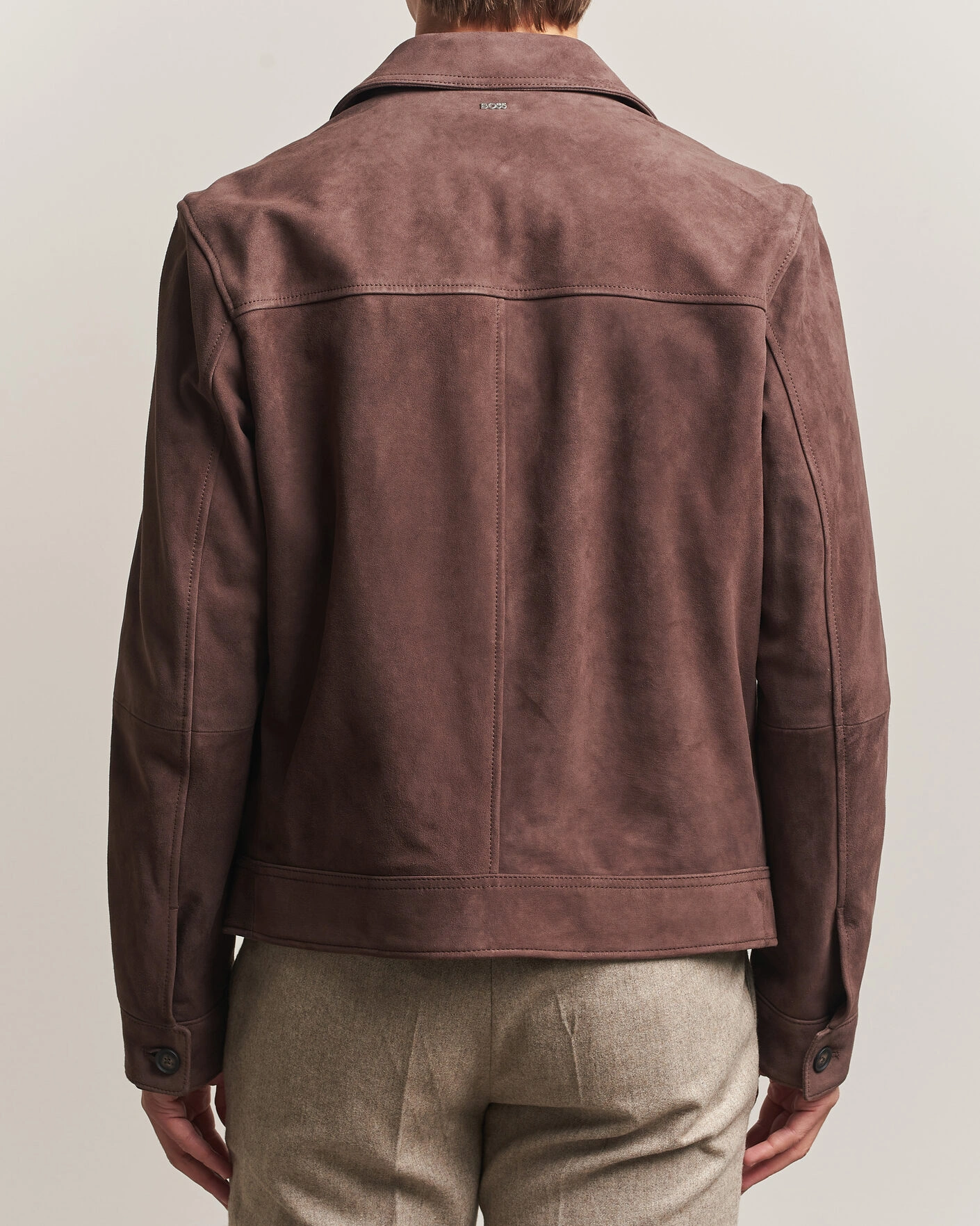 Herr | Jackor | BOSS BLACK | Malbano Suede Jacket Dark Brown