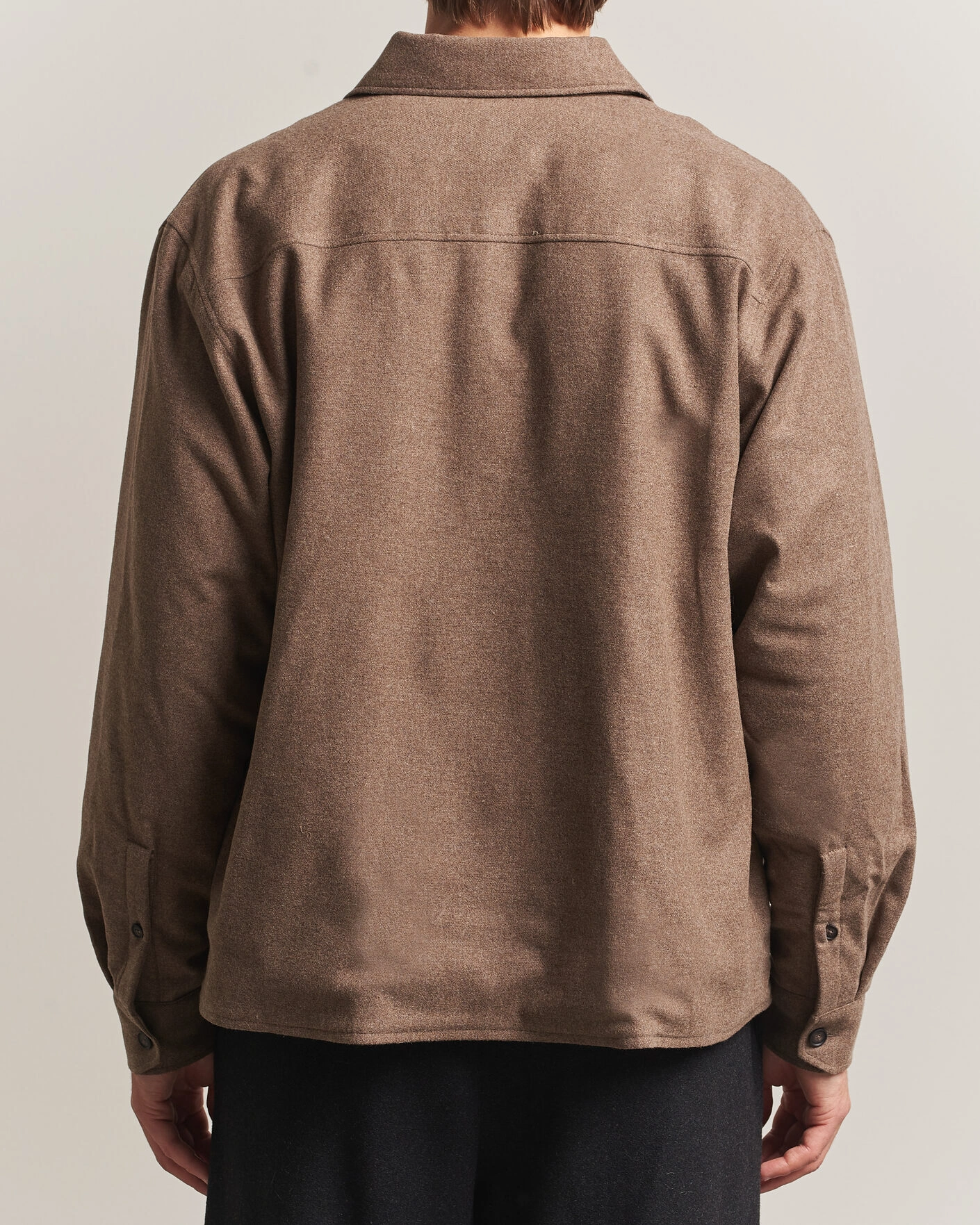 Herr | Skjortor | BOSS BLACK | Colin Brushed Pocket Overshirt Open Brown