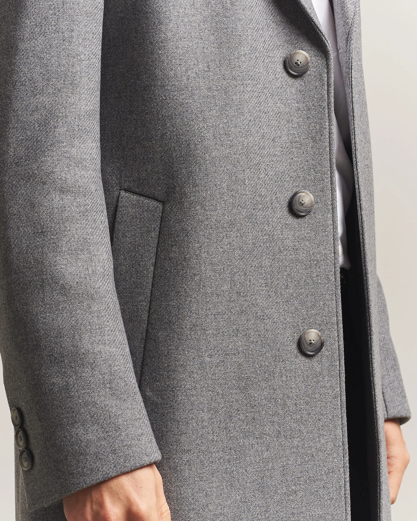 Herr | Jackor | BOSS BLACK | Hyde Wool Coat Medium Grey