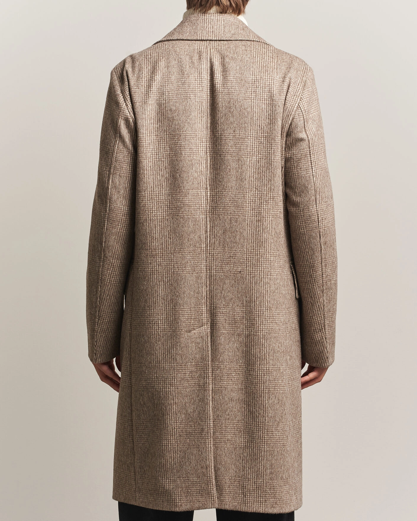 Herr | Jackor | BOSS BLACK | Jared Wool Double Breasted Coat Open Brown