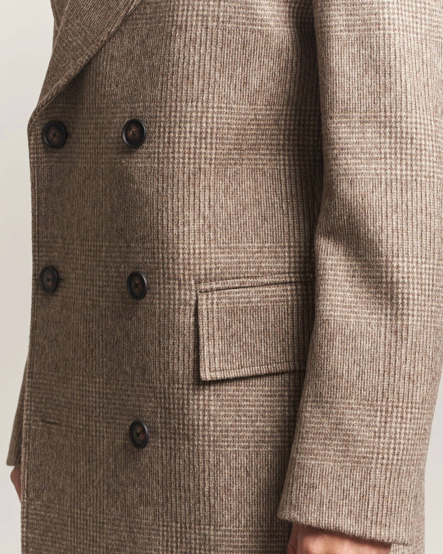 Herr | Jackor | BOSS BLACK | Jared Wool Double Breasted Coat Open Brown