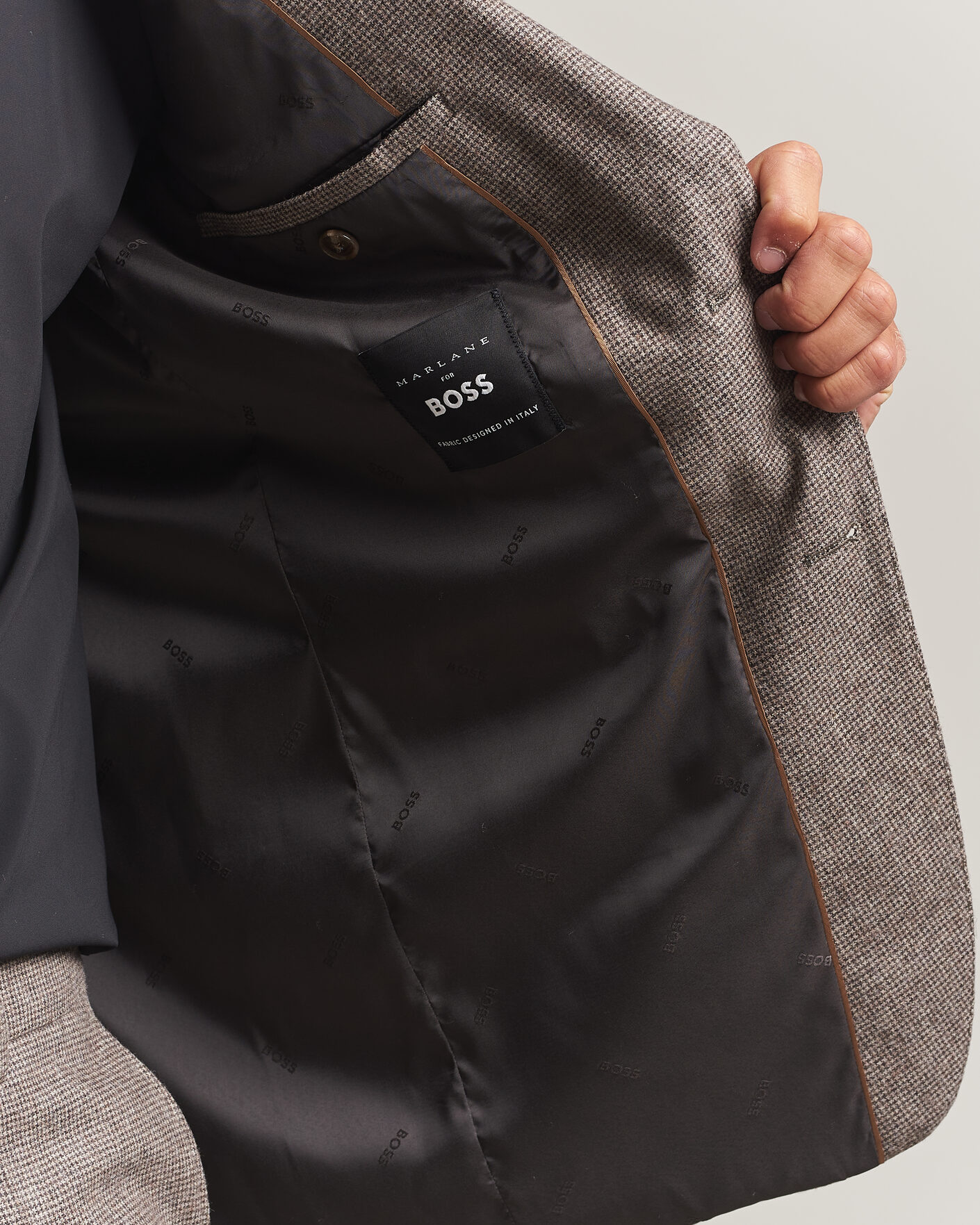 Herr | Kostymer | BOSS BLACK | Huge Wool Pepita Suit Dark Brown