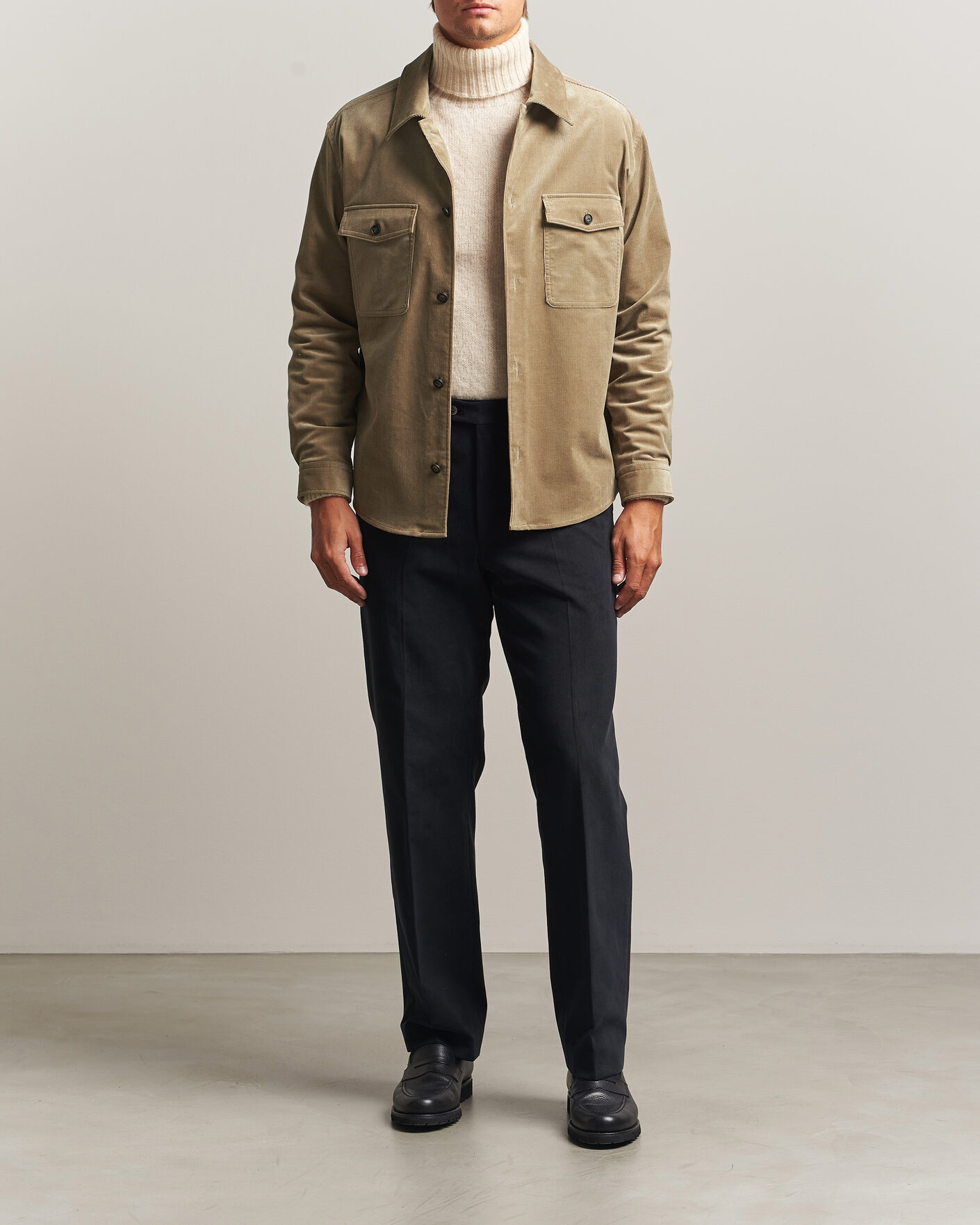 Herr | Skjortor | BOSS BLACK | Carper Corduroy Overshirt Open Brown