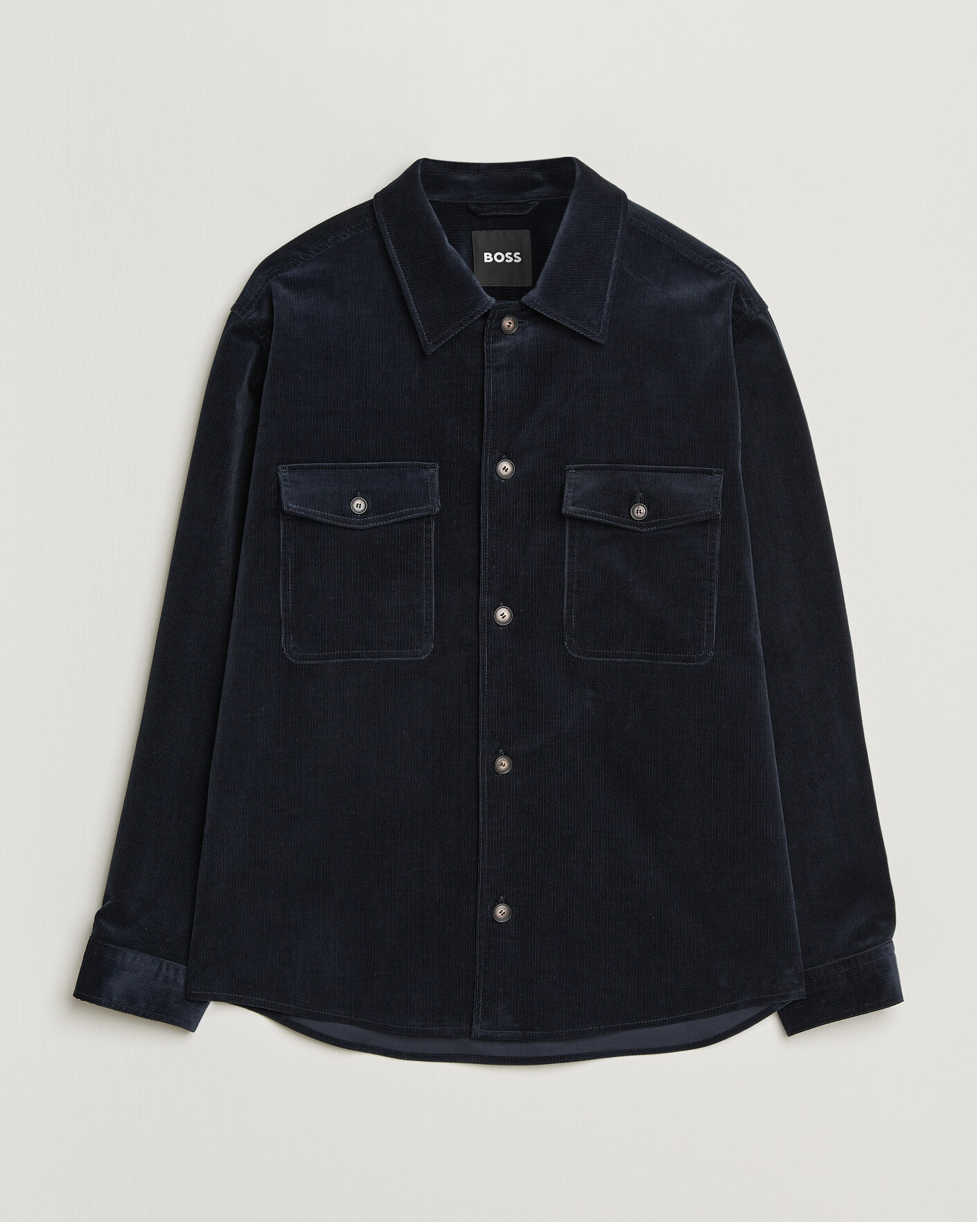 Herr | Skjortor | BOSS BLACK | Carper Corduroy Overshirt Dark Blue