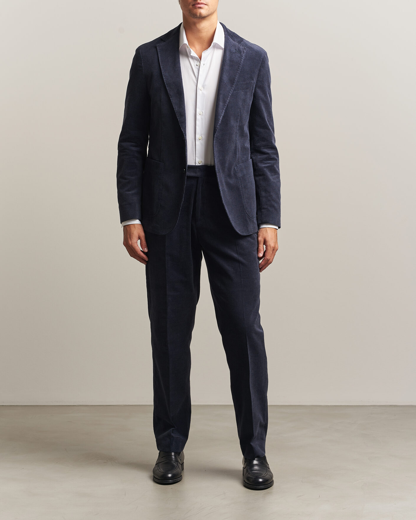 Herr | Byxor | BOSS BLACK | Perino Corduroy Suit Trousers Open Blue