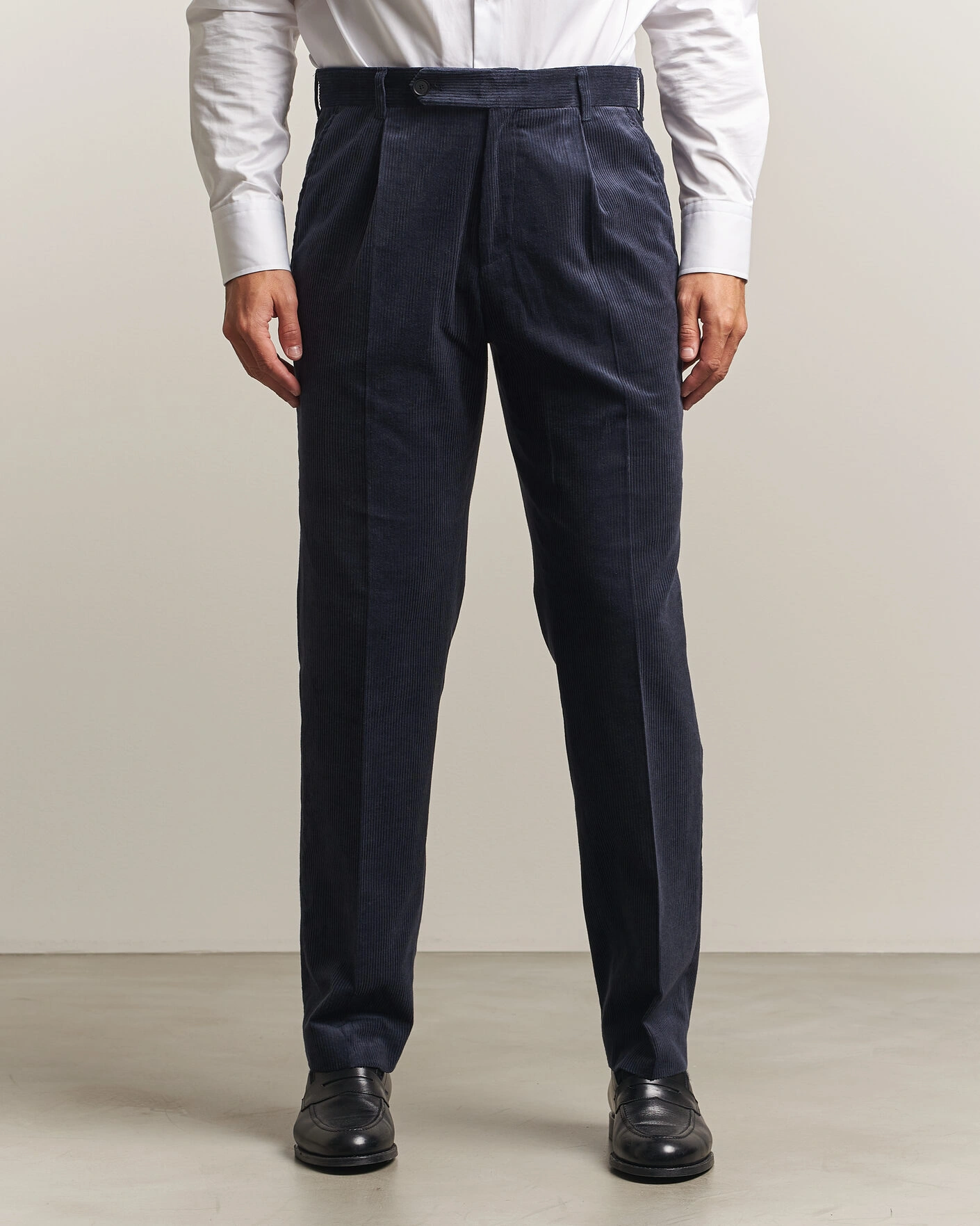 Herr | Byxor | BOSS BLACK | Perino Corduroy Suit Trousers Open Blue