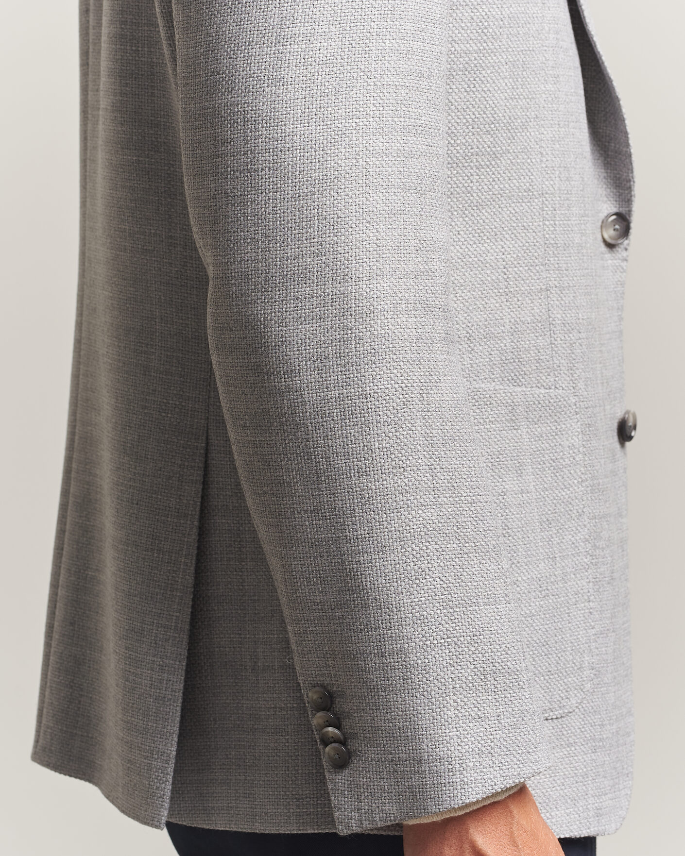 Herr | Kavajer | BOSS BLACK | Hutson Wool Patch Pocket Blazer Light Grey