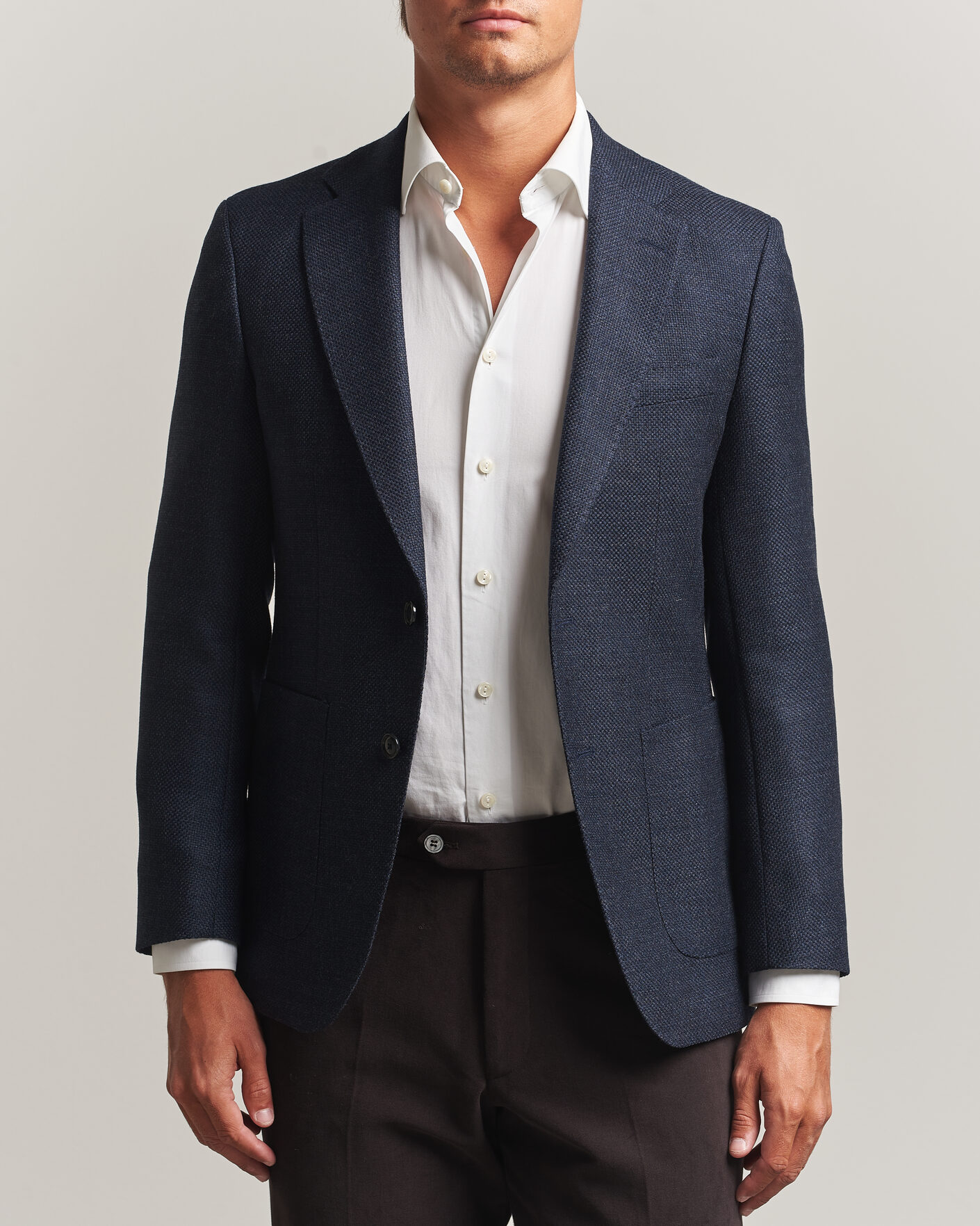 Herr | Kavajer | BOSS BLACK | Hutson Wool Patch Pocket Blazer Dark Blue