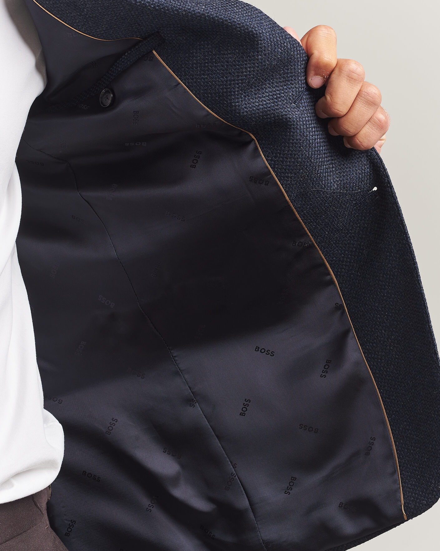 Herr | Kavajer | BOSS BLACK | Hutson Wool Patch Pocket Blazer Dark Blue
