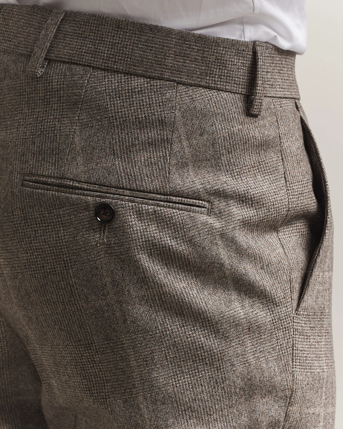 Herr | Kostymer | BOSS BLACK | Huge Wool Checked Double Breasted Suit Open Brown