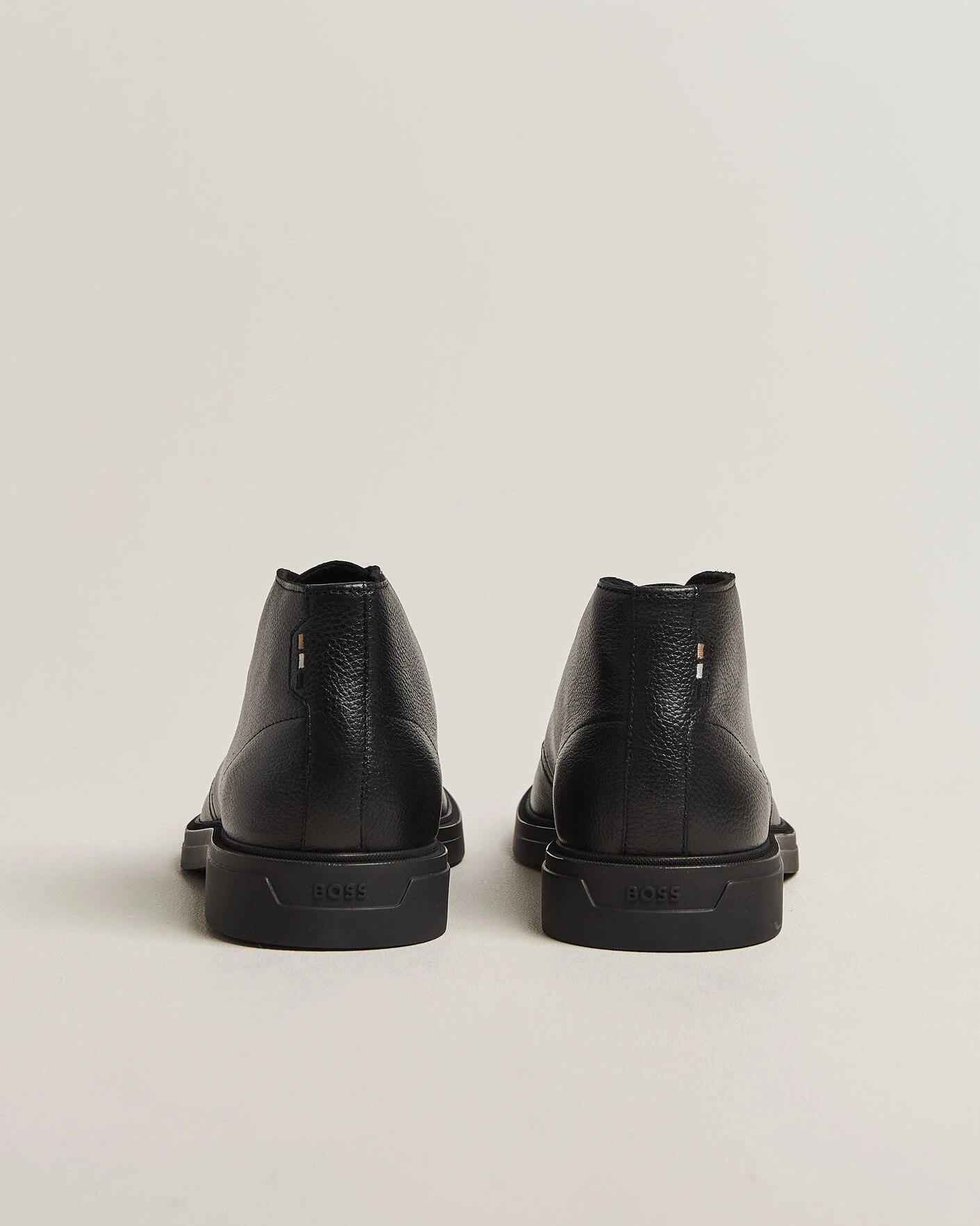 Herr | Kängor | BOSS BLACK | Calev Grained Leather Chukka Boot Black