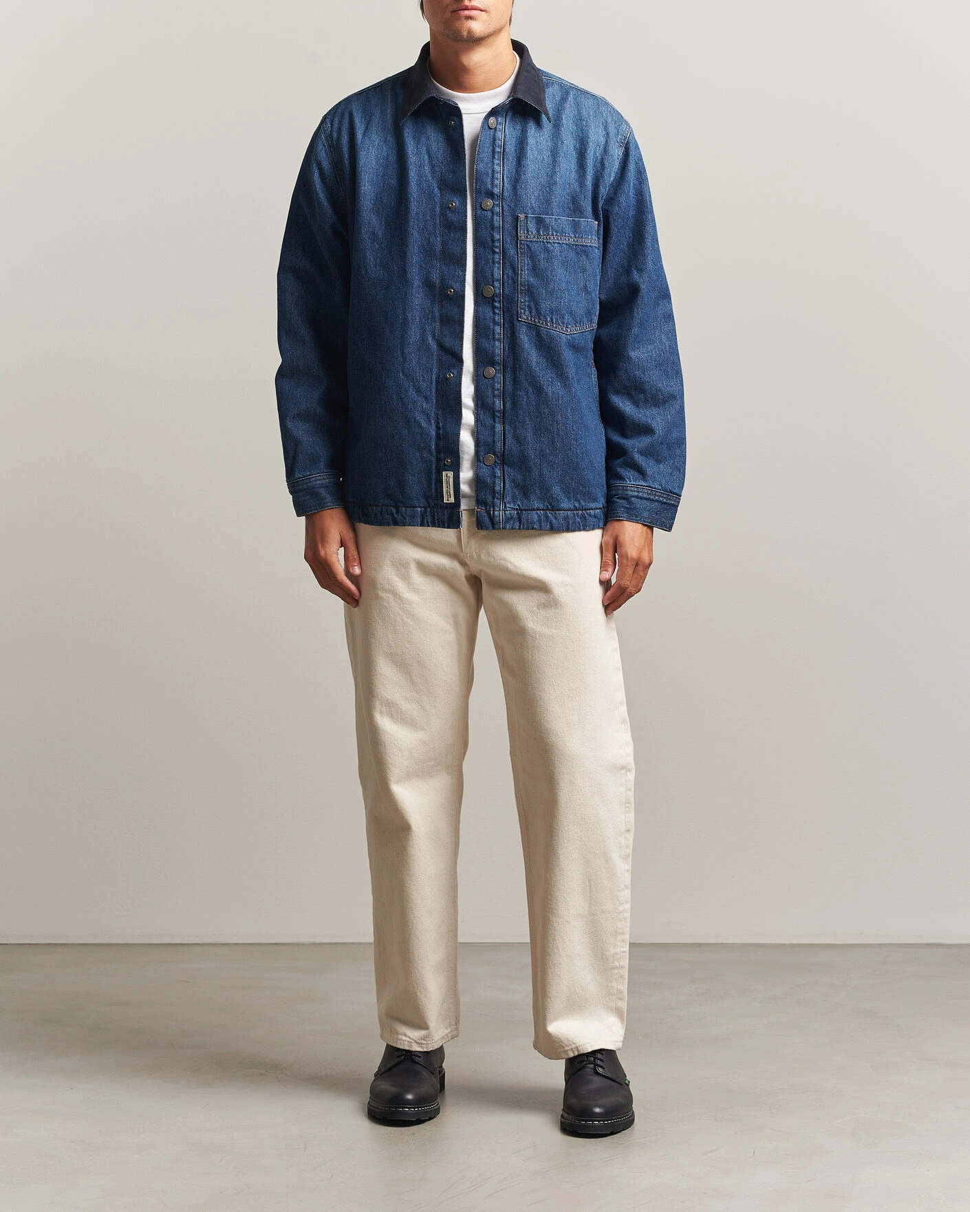 Herr | Skjortor | BOSS ORANGE | Laredo Denim Overshirt Navy