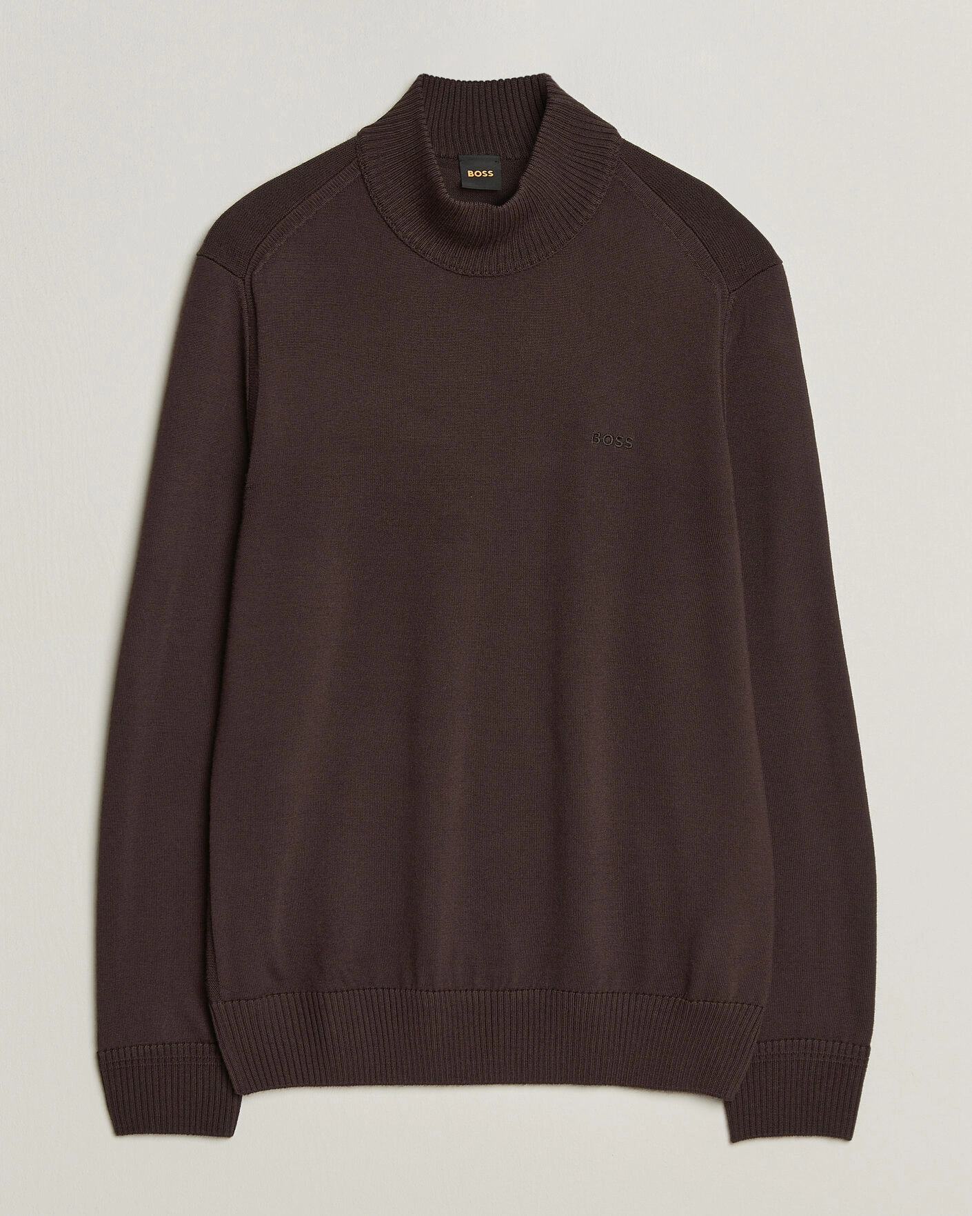 Herr | Tröjor | BOSS ORANGE | Avac Knitted Turtleneck Dark Brown