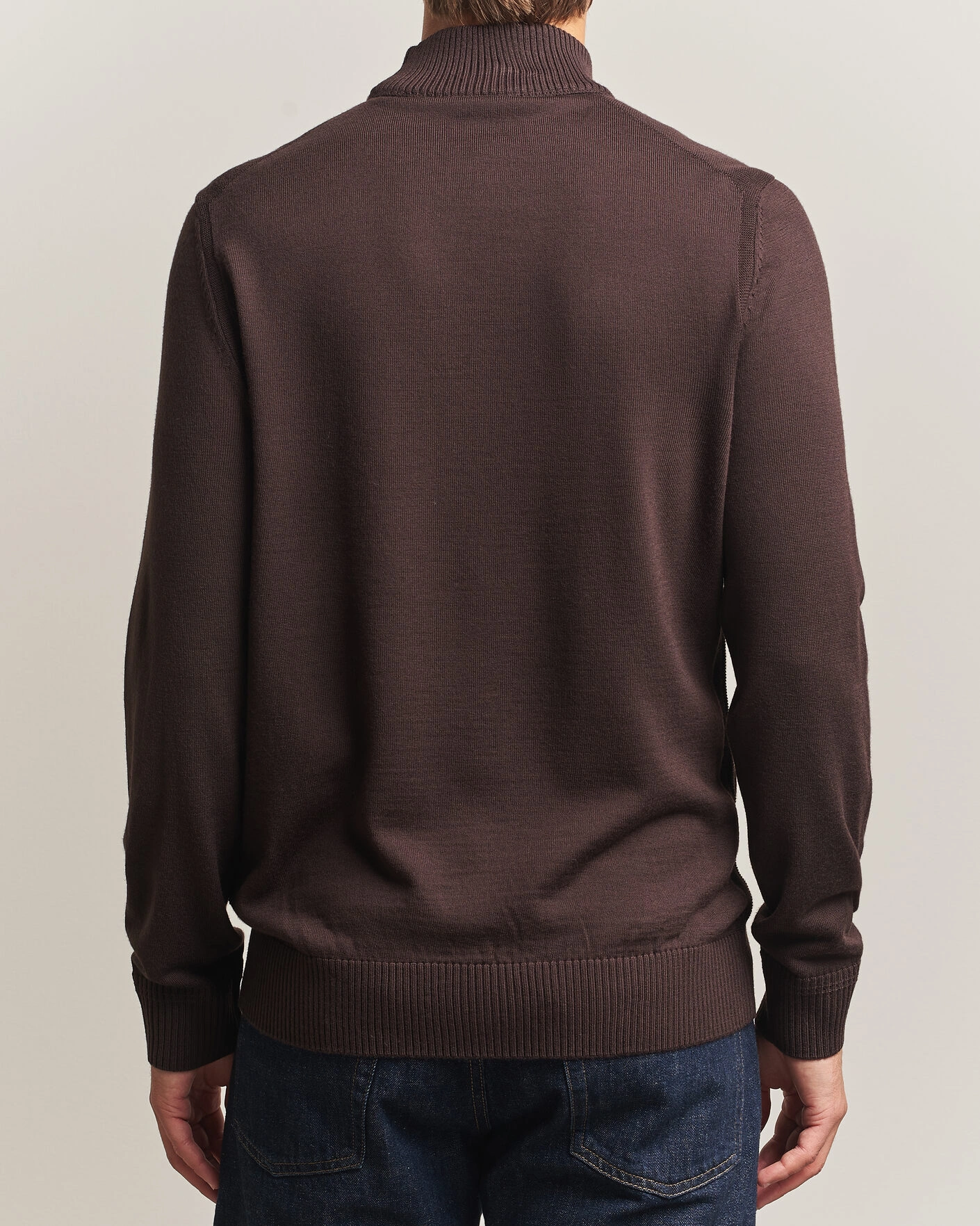 Herr | Tröjor | BOSS ORANGE | Avac Knitted Turtleneck Dark Brown