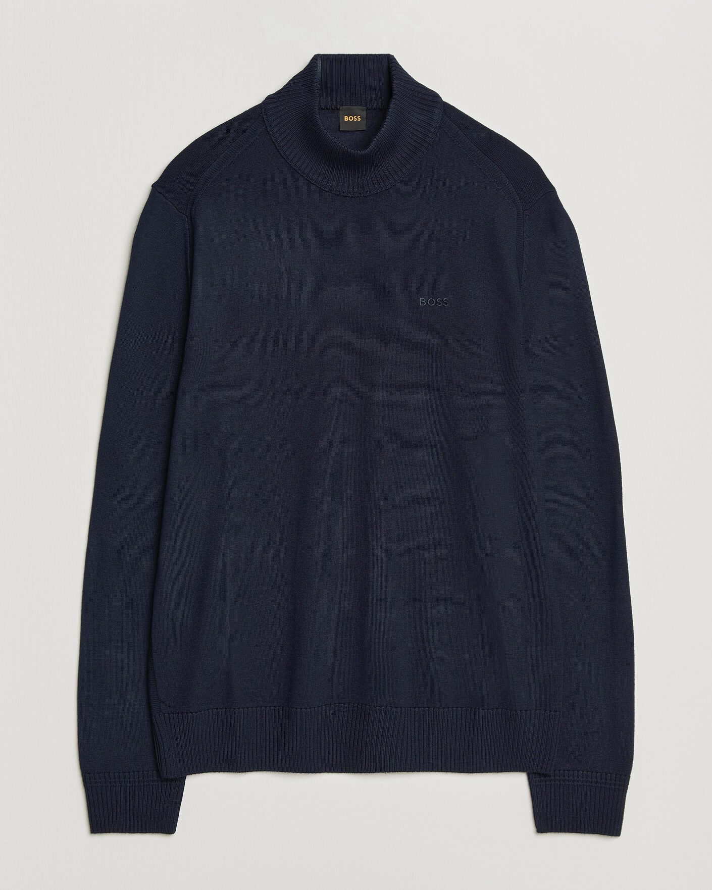 Herr | Tröjor | BOSS ORANGE | Avac Knitted Turtleneck Dark Blue