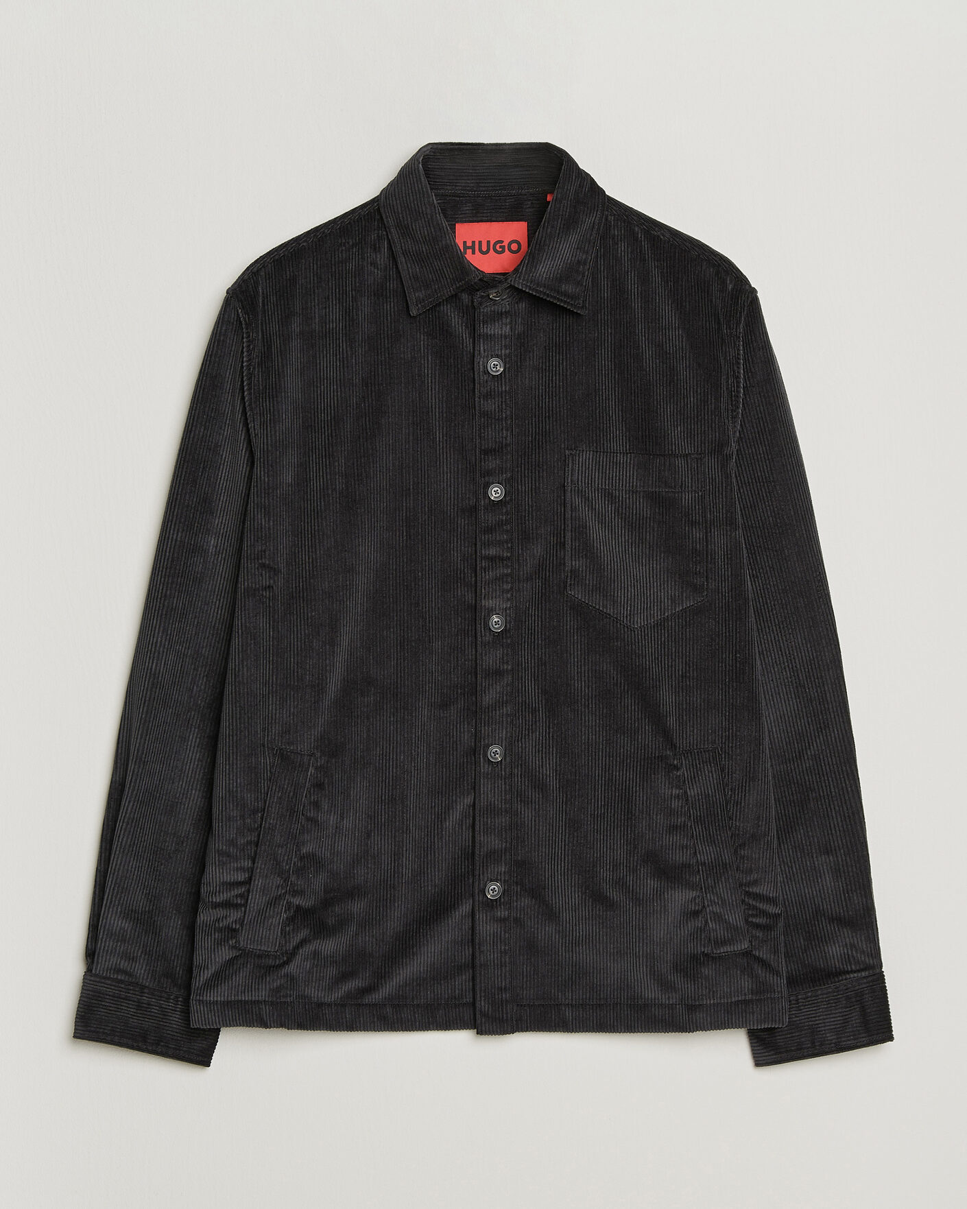 Herr | Skjortor | HUGO | Ecord Corduroy Overshirt Black