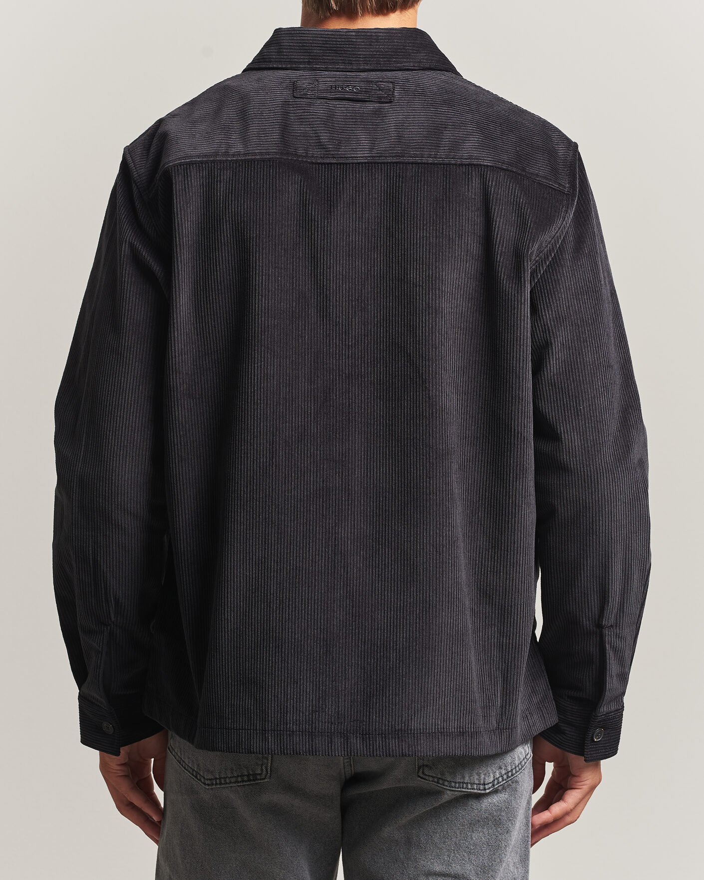 Herr | Skjortor | HUGO | Ecord Corduroy Overshirt Black