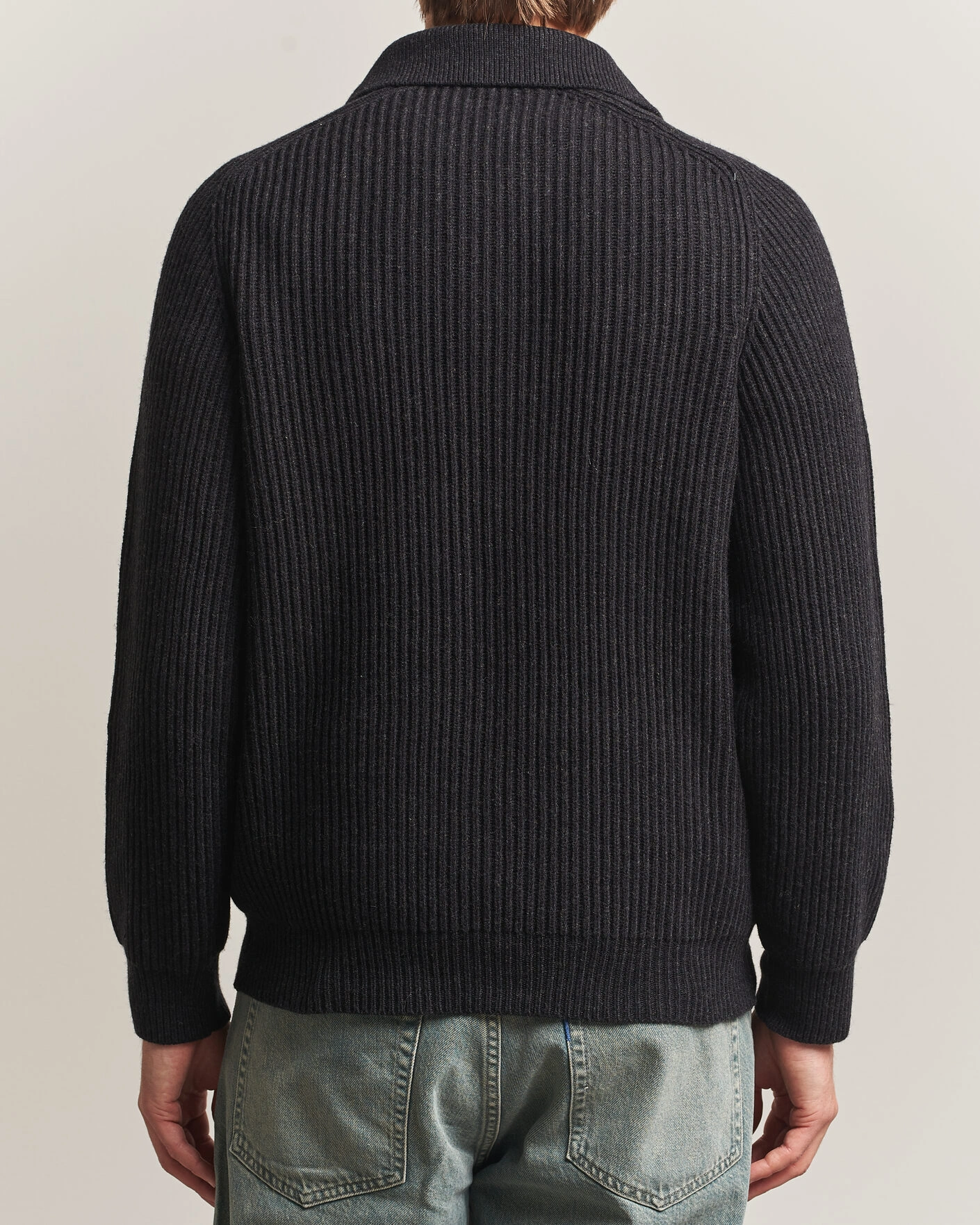 Herr | Tröjor | HUGO | Sardeep Wool Knitted Cardigan Black