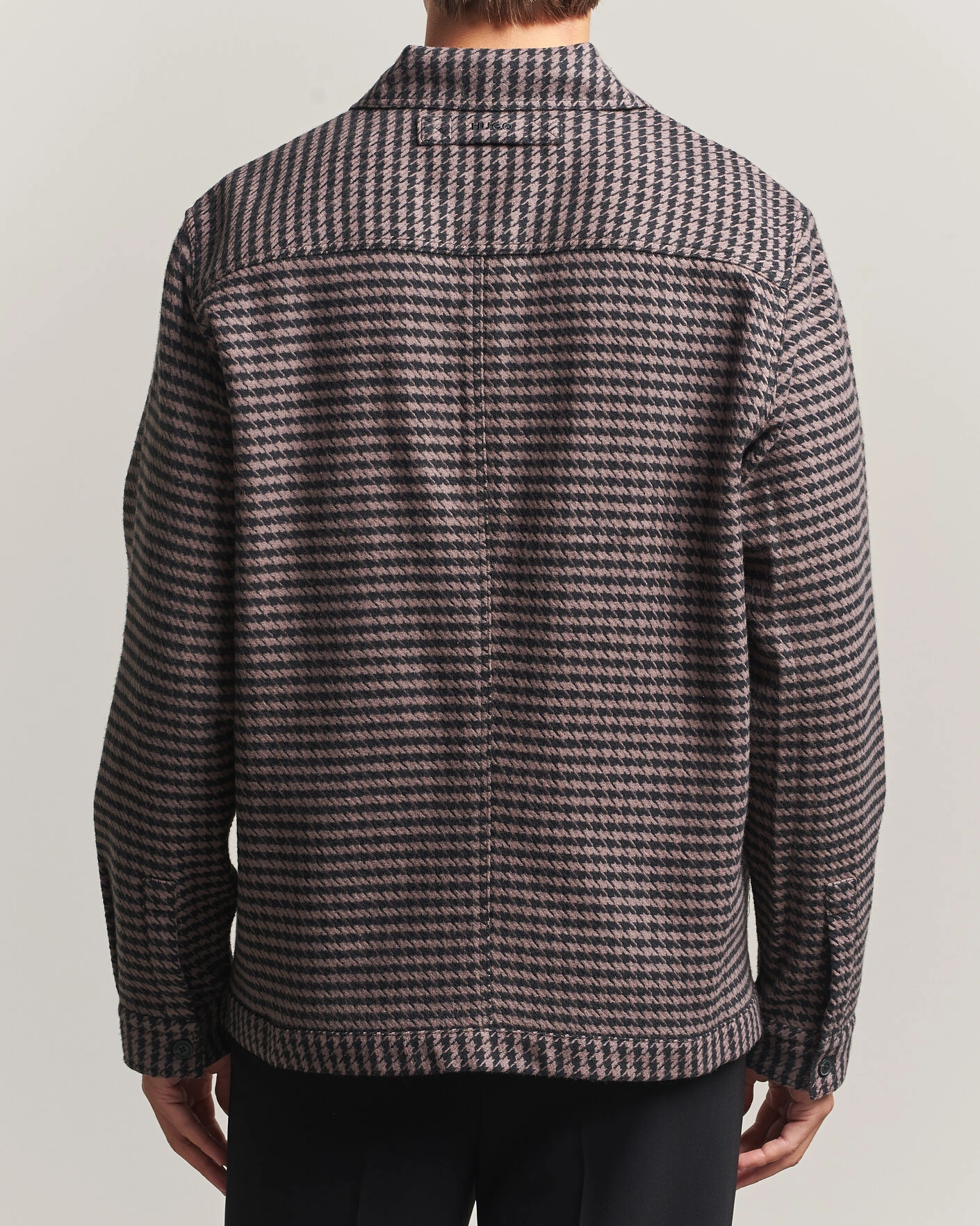 Herr | Skjortor | HUGO | Eniri Houndstooth Overshirt Copper Brown