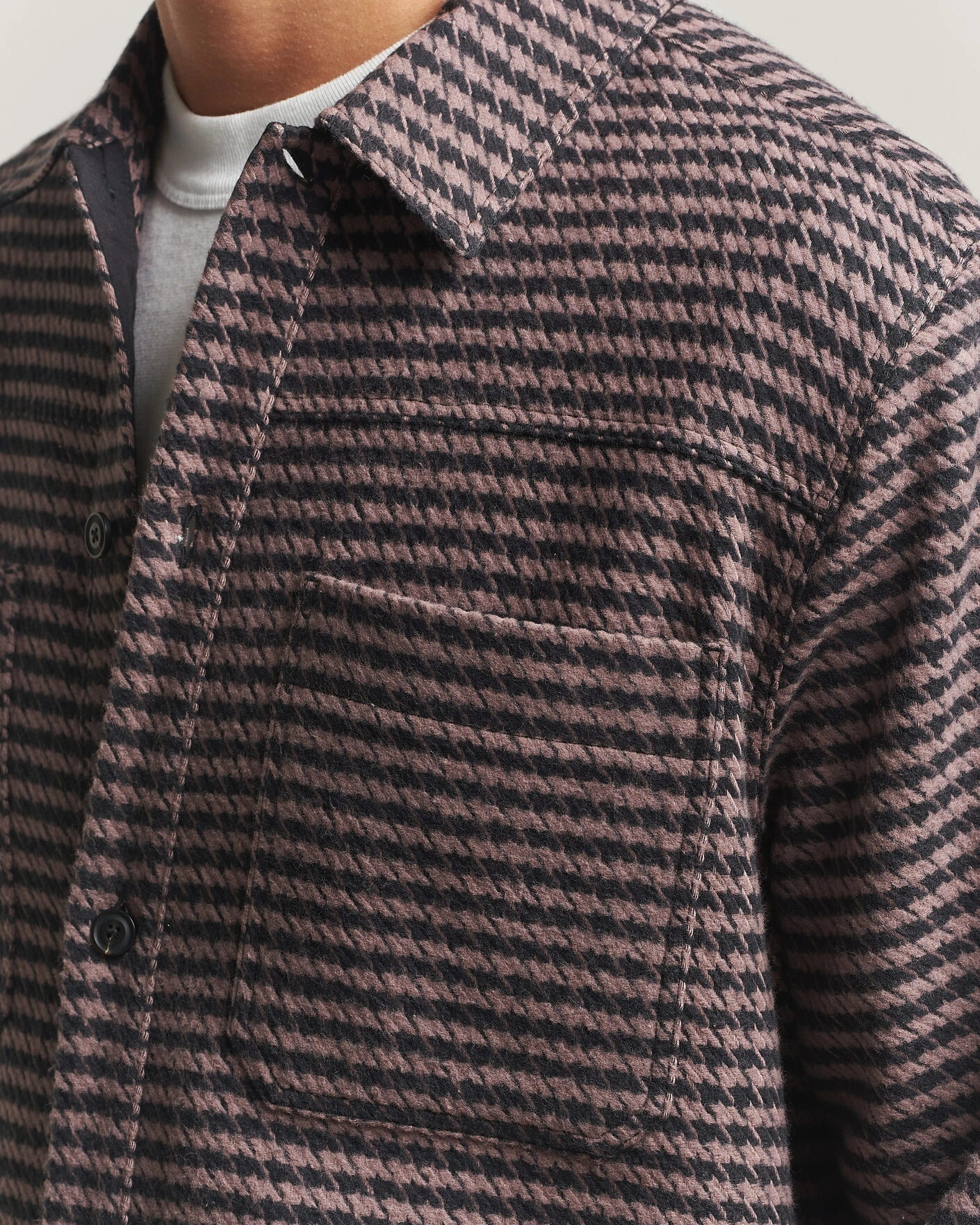 Herr | Skjortor | HUGO | Eniri Houndstooth Overshirt Copper Brown
