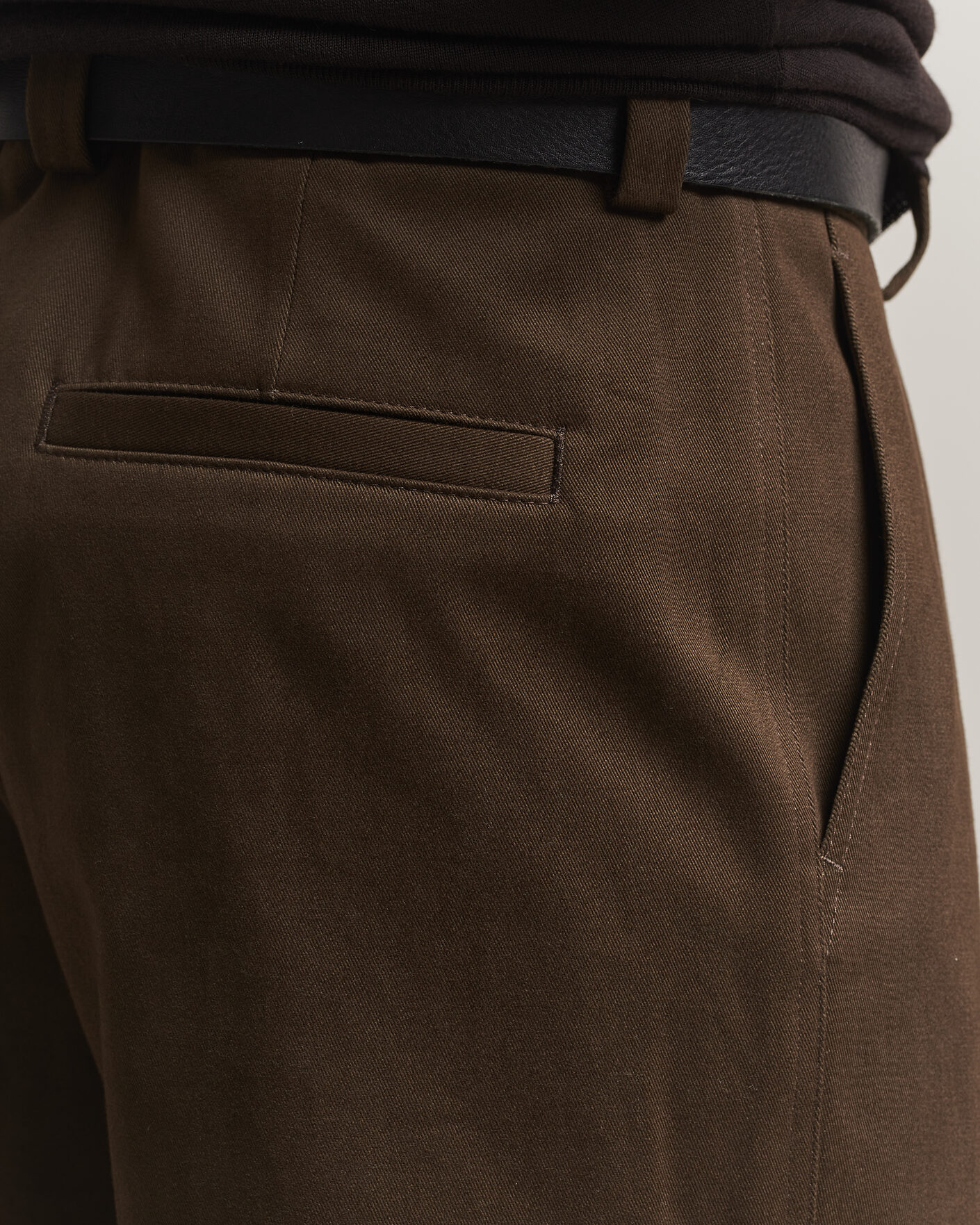 Herr | Byxor | BOSS CAMEL | Pave Brushed Cotton Pleated Trousers Open Green