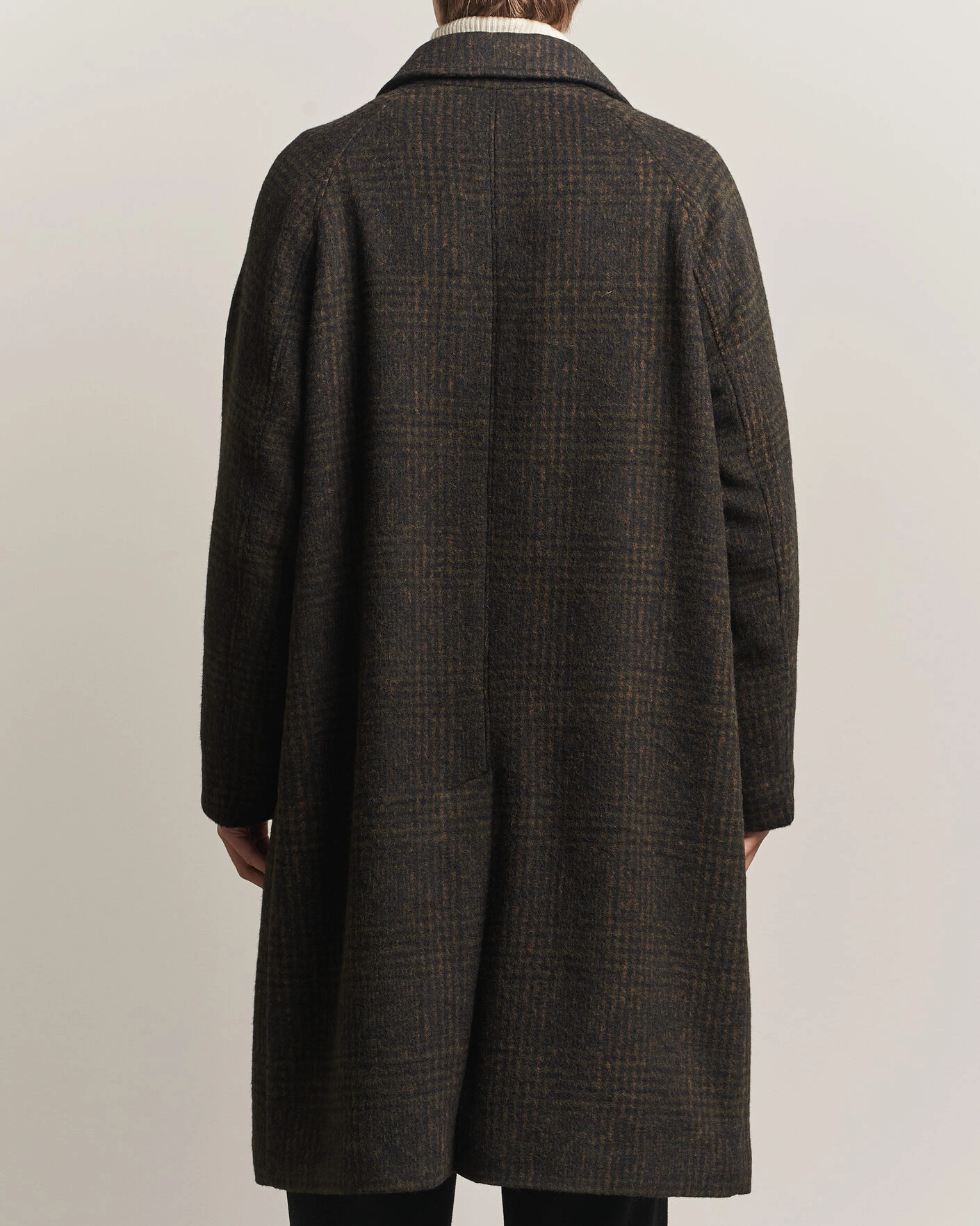 Herr | Jackor | BOSS CAMEL | Cohn Wool Checked Coat Open Green
