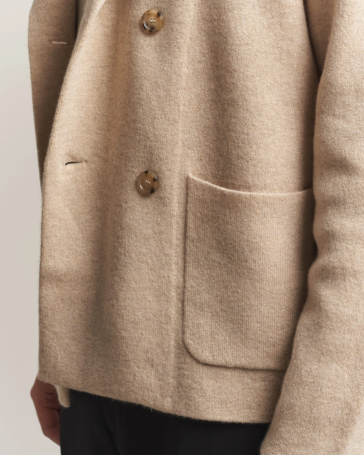 Herr | Tröjor | BOSS CAMEL | Fenturo Wool Knitted Cardigan Light Beige