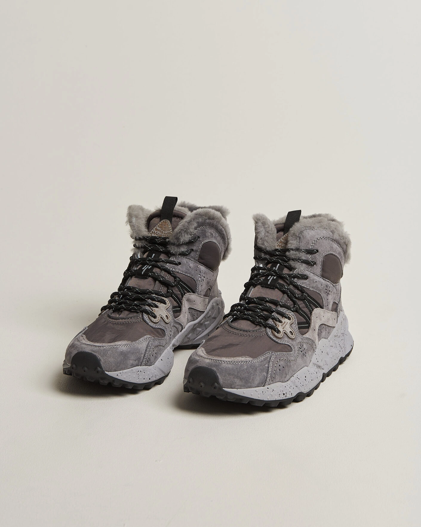 Herr | Sneakers | Flower Mountain | Yamano 3 Mid Suede/Sherling Sneaker Grey