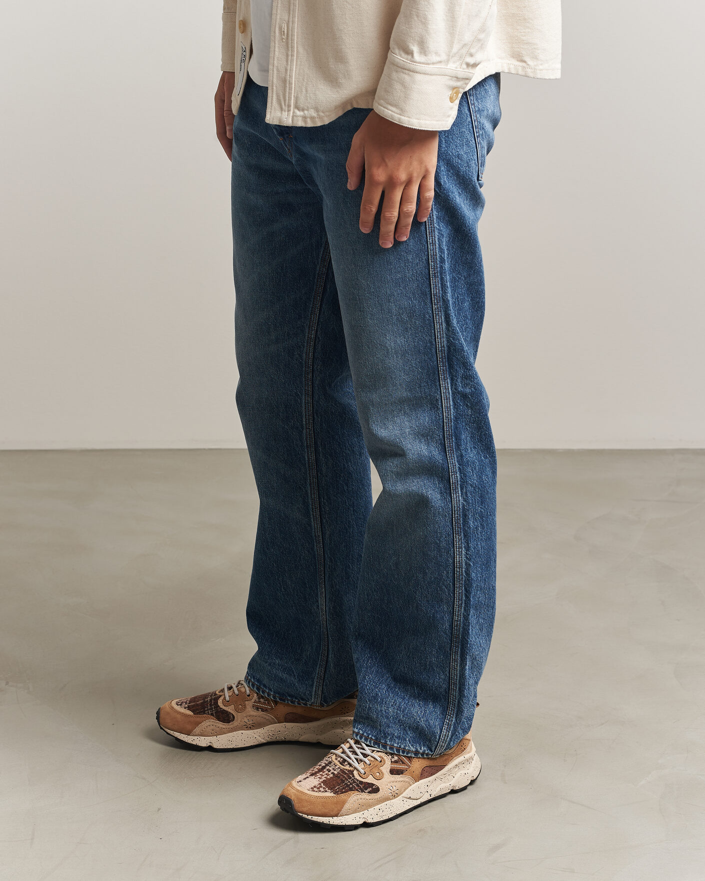 Herr | Sneakers | Flower Mountain | Yamano 3 Suede/Wool Check Sneaker Brown