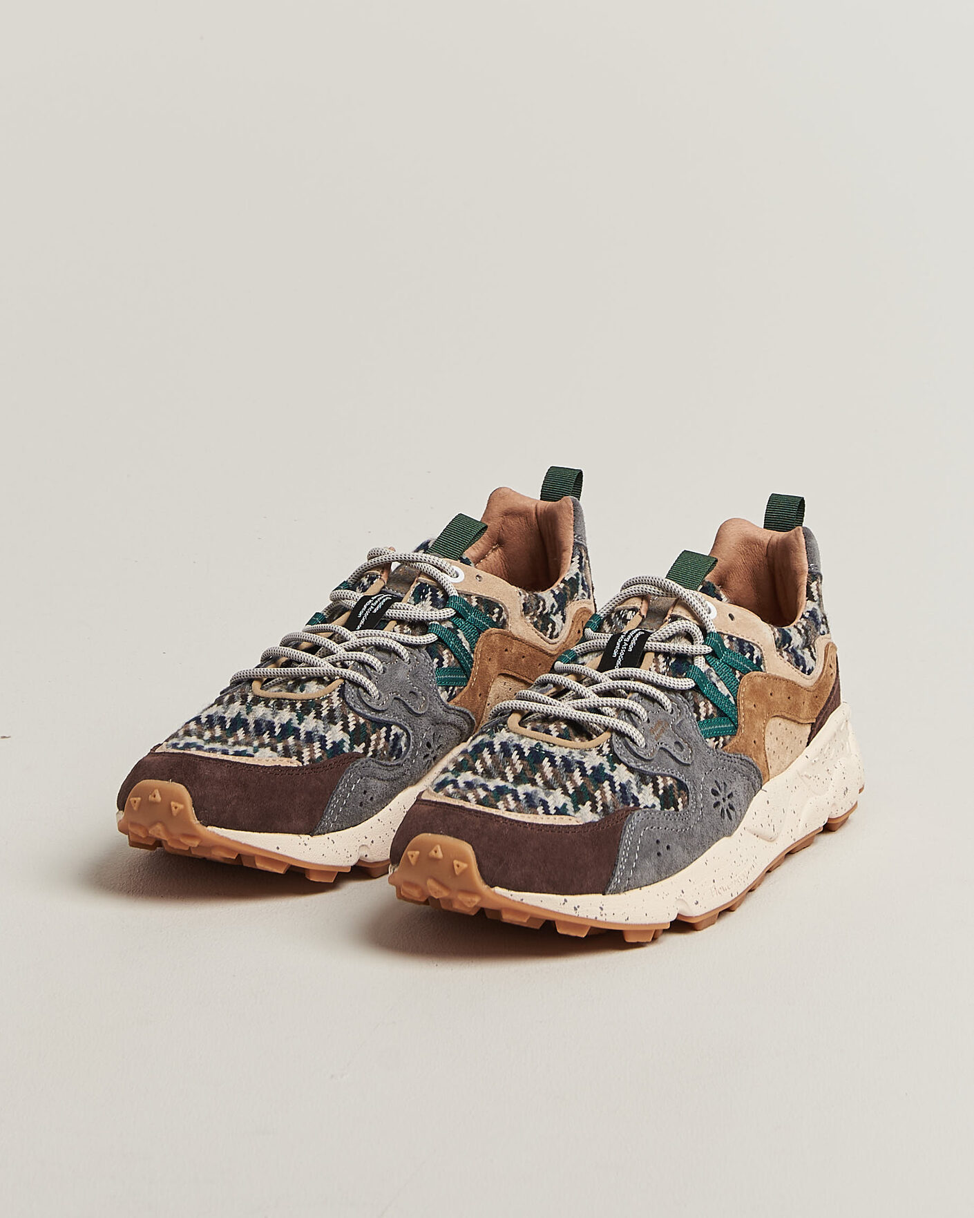 Herr | Sneakers | Flower Mountain | Yamano 3 Suede/Houndstooth Sneaker Multi