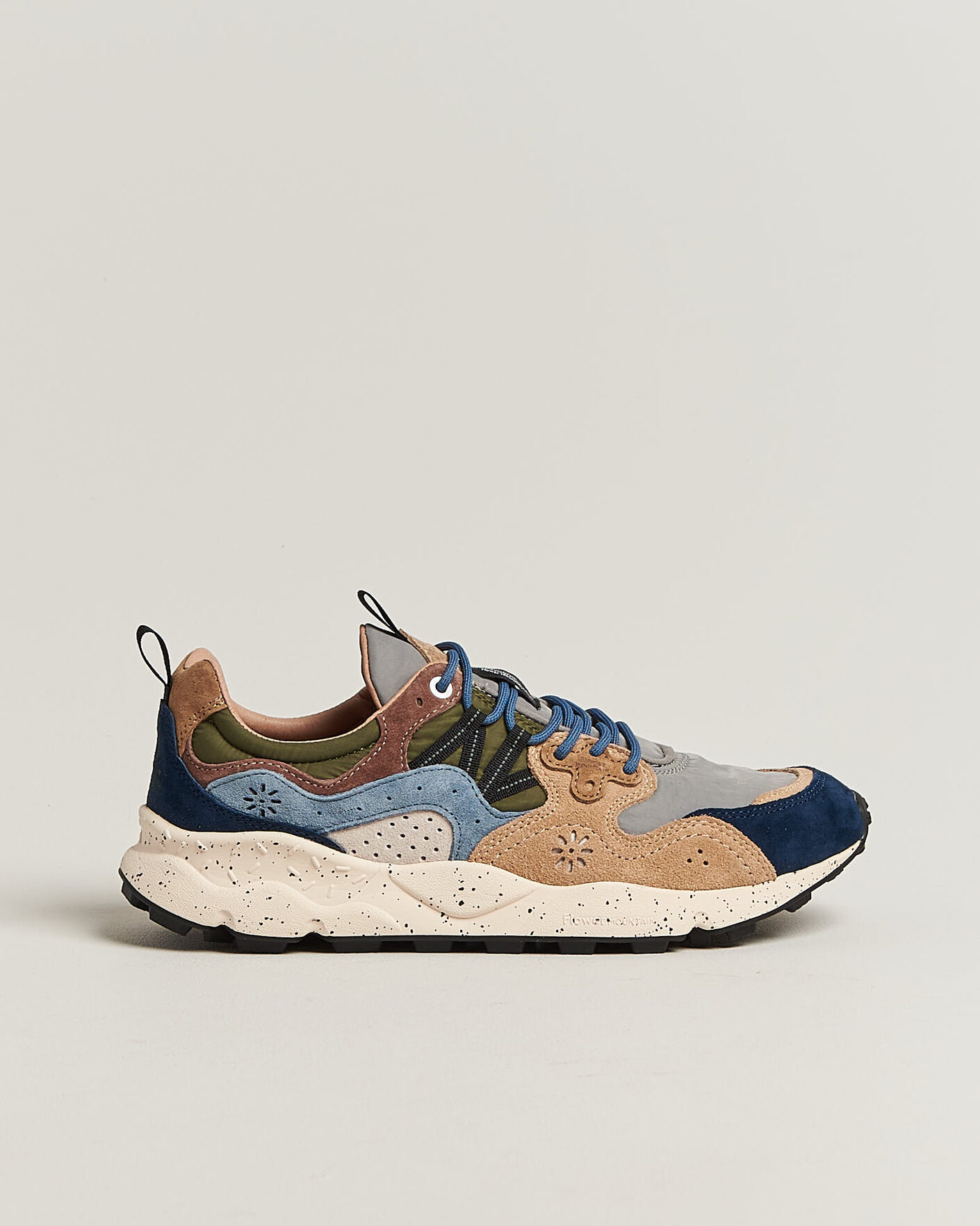 Herr | Sneakers | Flower Mountain | Yamano 3 Suede/Nylon Sneaker Navy/Light Brown