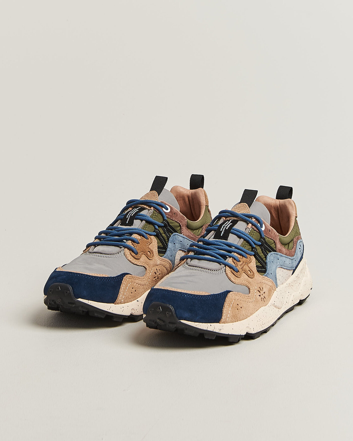 Herr | Sneakers | Flower Mountain | Yamano 3 Suede/Nylon Sneaker Navy/Light Brown