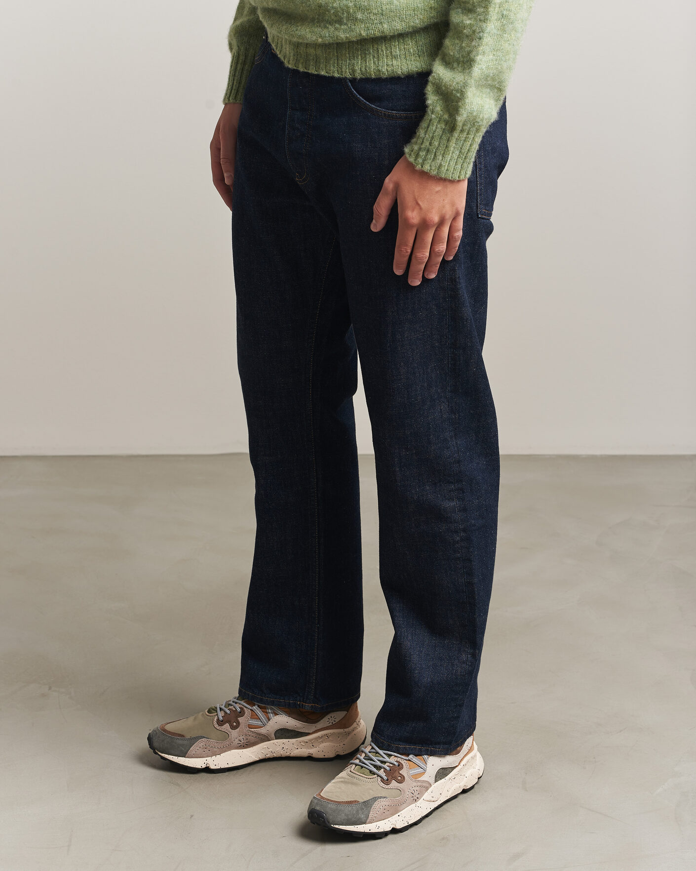 Herr | Sneakers | Flower Mountain | Yamano 3 Suede/Nylon Sneaker Grey/Onion