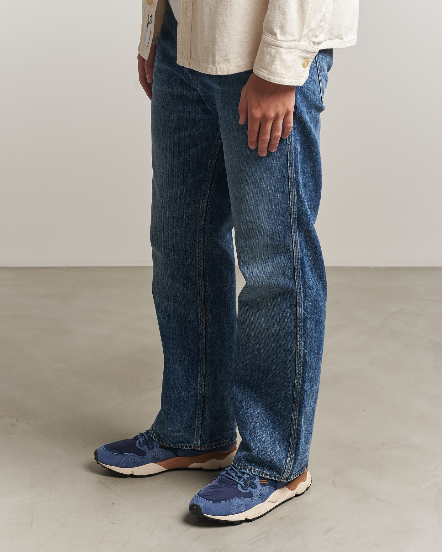Herr | Sneakers | Flower Mountain | Yamano 3 Suede/Nylon Sneaker Navy/Blue