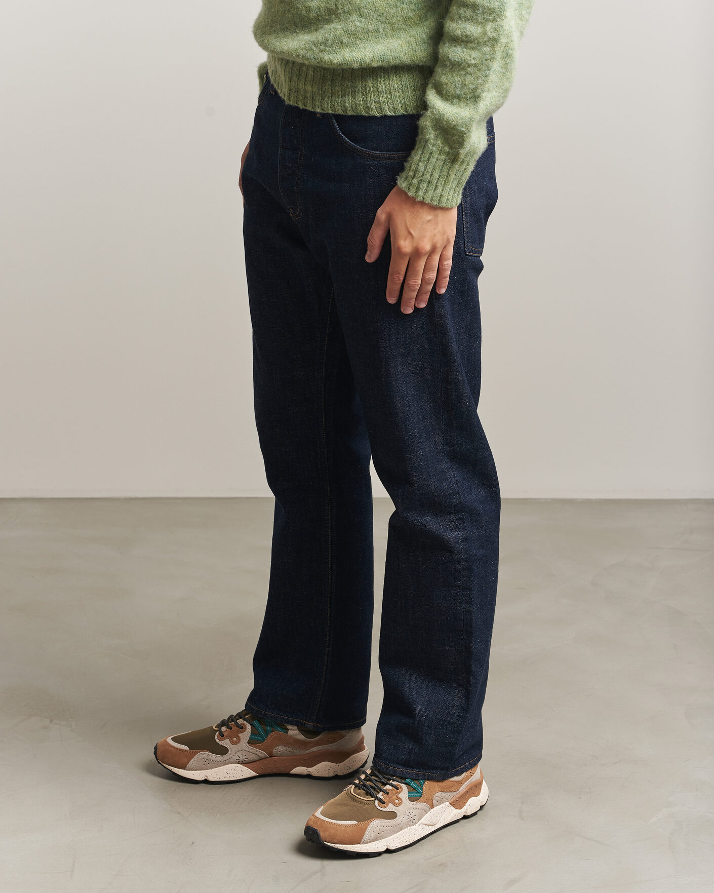 Herr | Sneakers | Flower Mountain | Yamano 3 Suede/Nylon Sneaker Cream/Brown