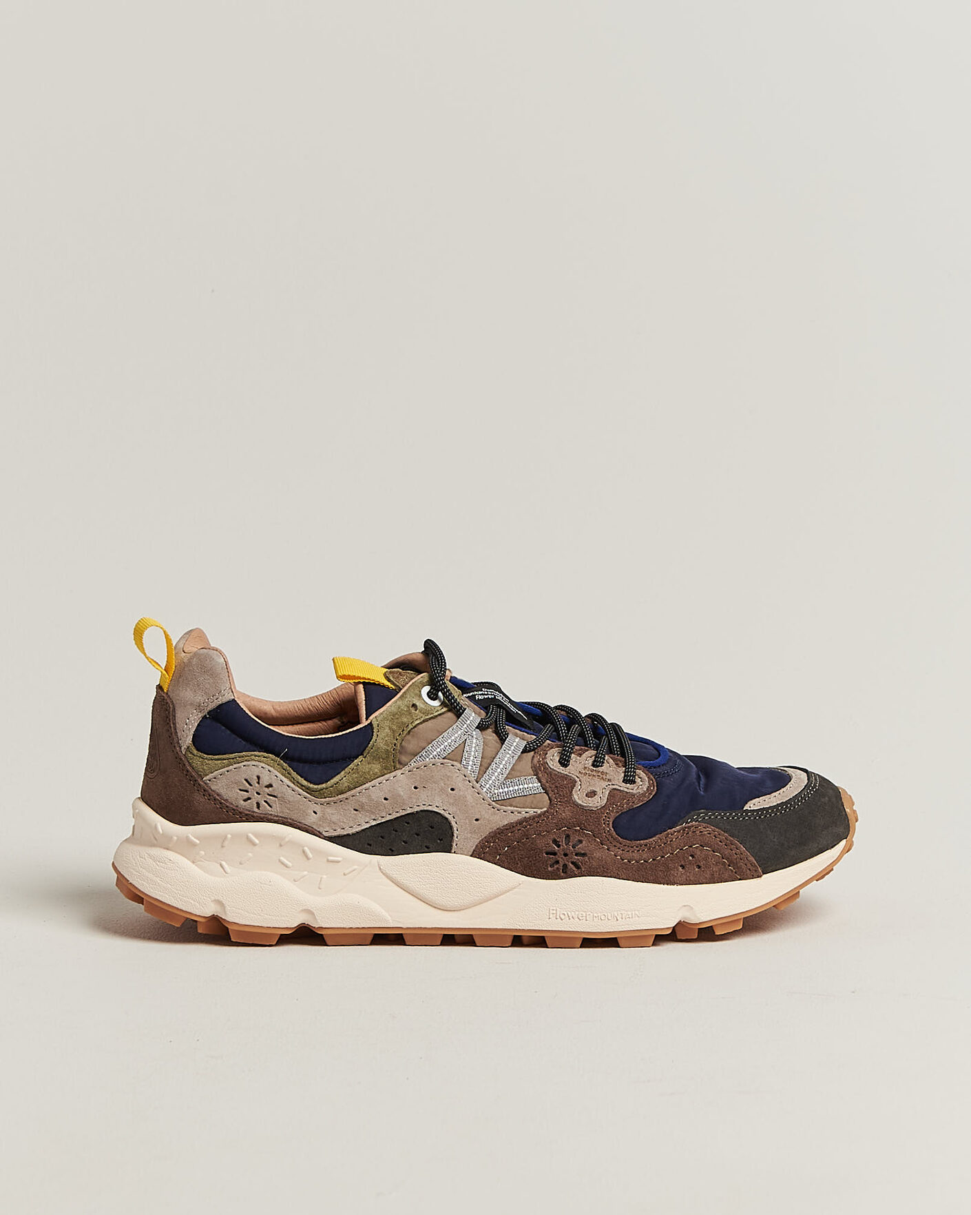 Herr | Sneakers | Flower Mountain | Yamano 3 Suede/Nylon Sneaker Dark Grey/Brown